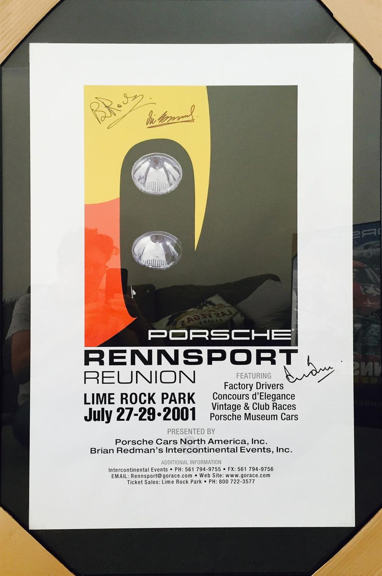 Porsche 'Rennsport Reunion' Set of Five Multi-Signed Original Posters - Image 6 of 7