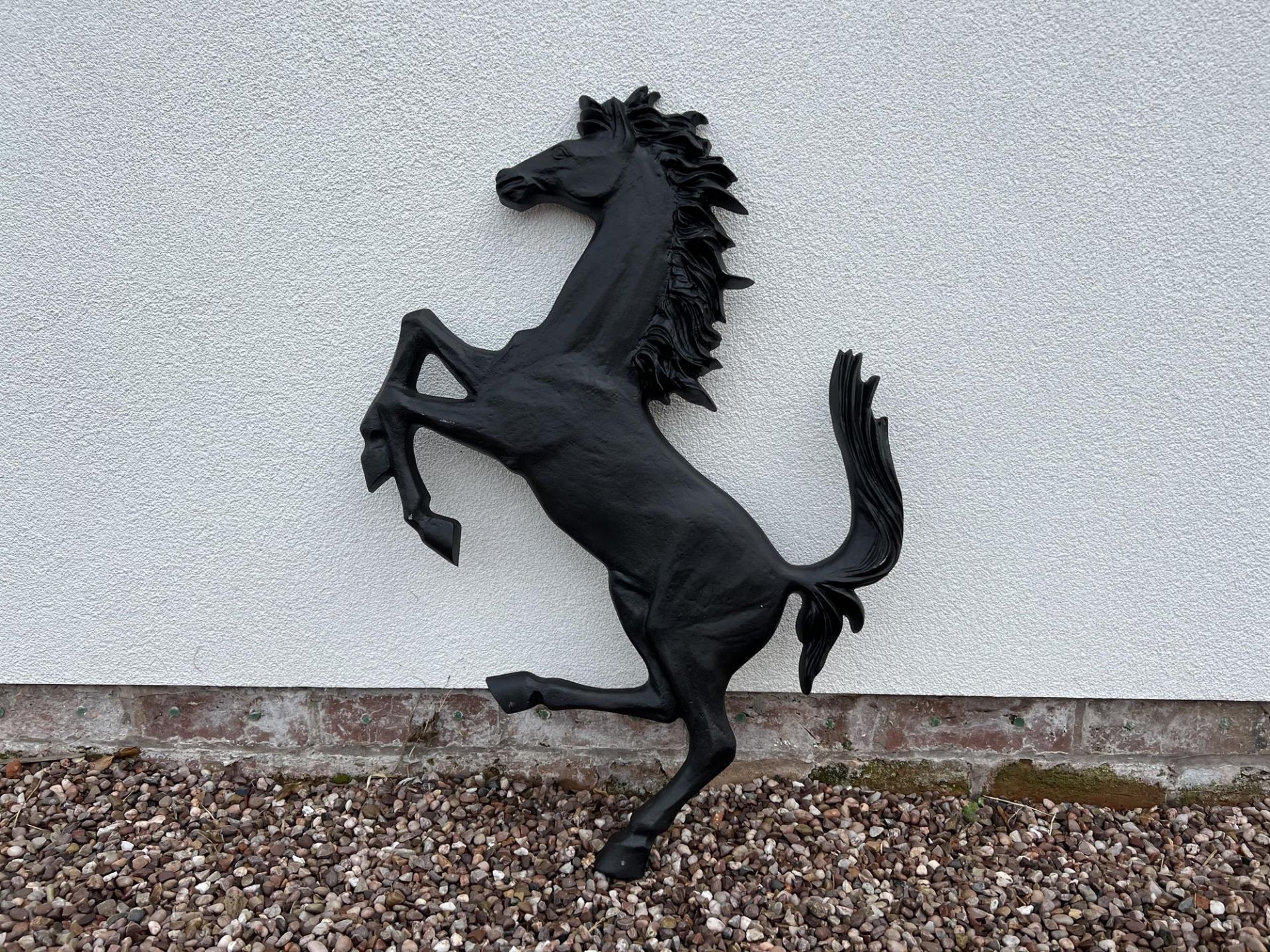 Large Aluminium Cavallino Prancing Horse in Black - Image 10 of 10