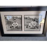 Stirling Moss (Signed) and Graham Hill Karting in 1959