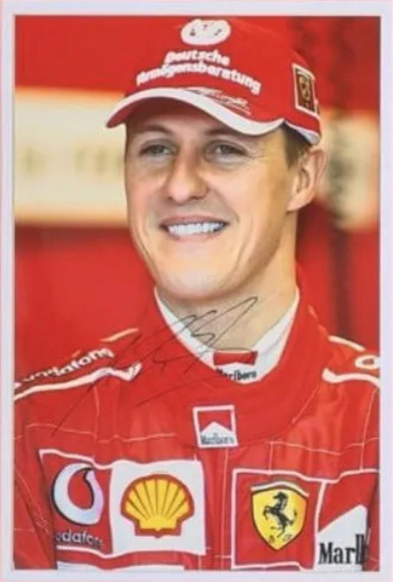 A Superb Framed Michael Schumacher Montage with a Hand-Signed Image at the Centre - Image 2 of 4