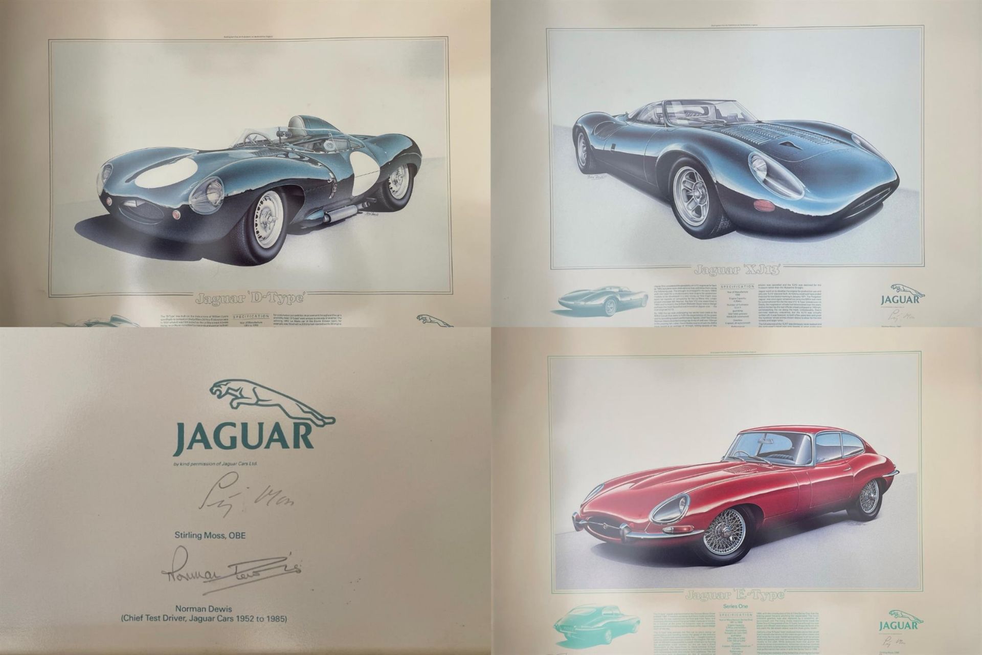 Jaguar XJ13, E-Type and D-Type Limited Edition Signed Prints - Image 12 of 16