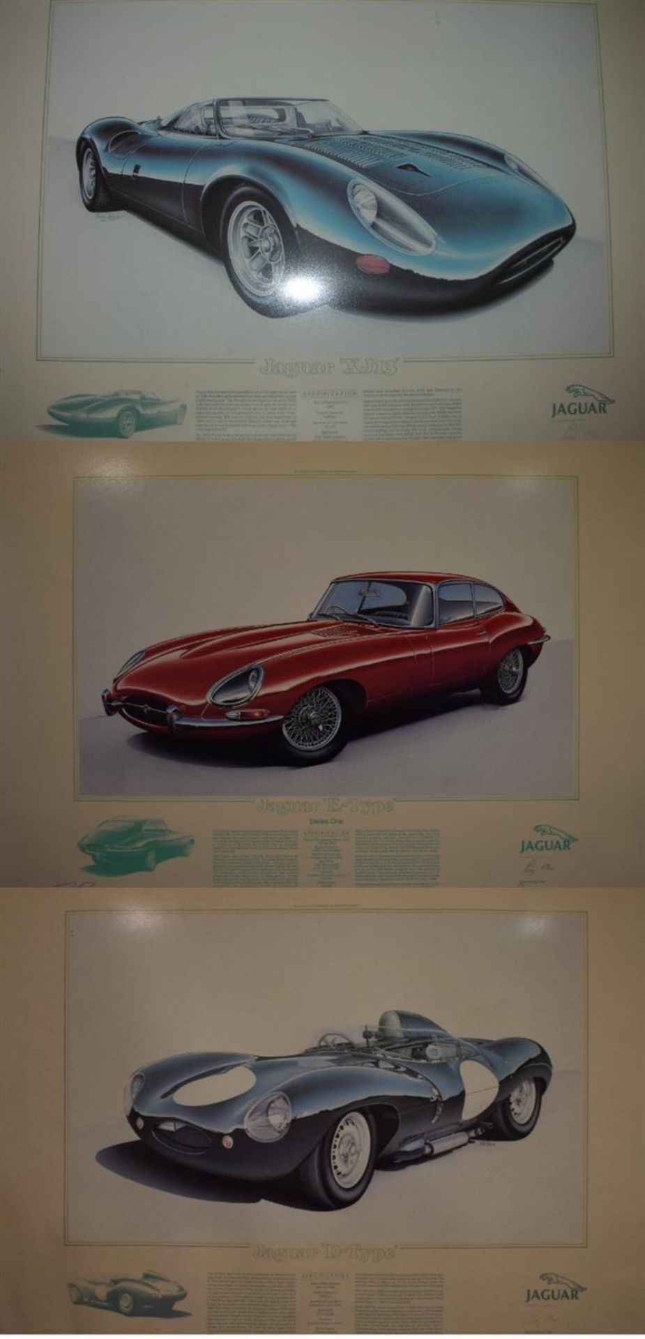 Jaguar XJ13, E-Type and D-Type Limited Edition Signed Prints - Image 2 of 16