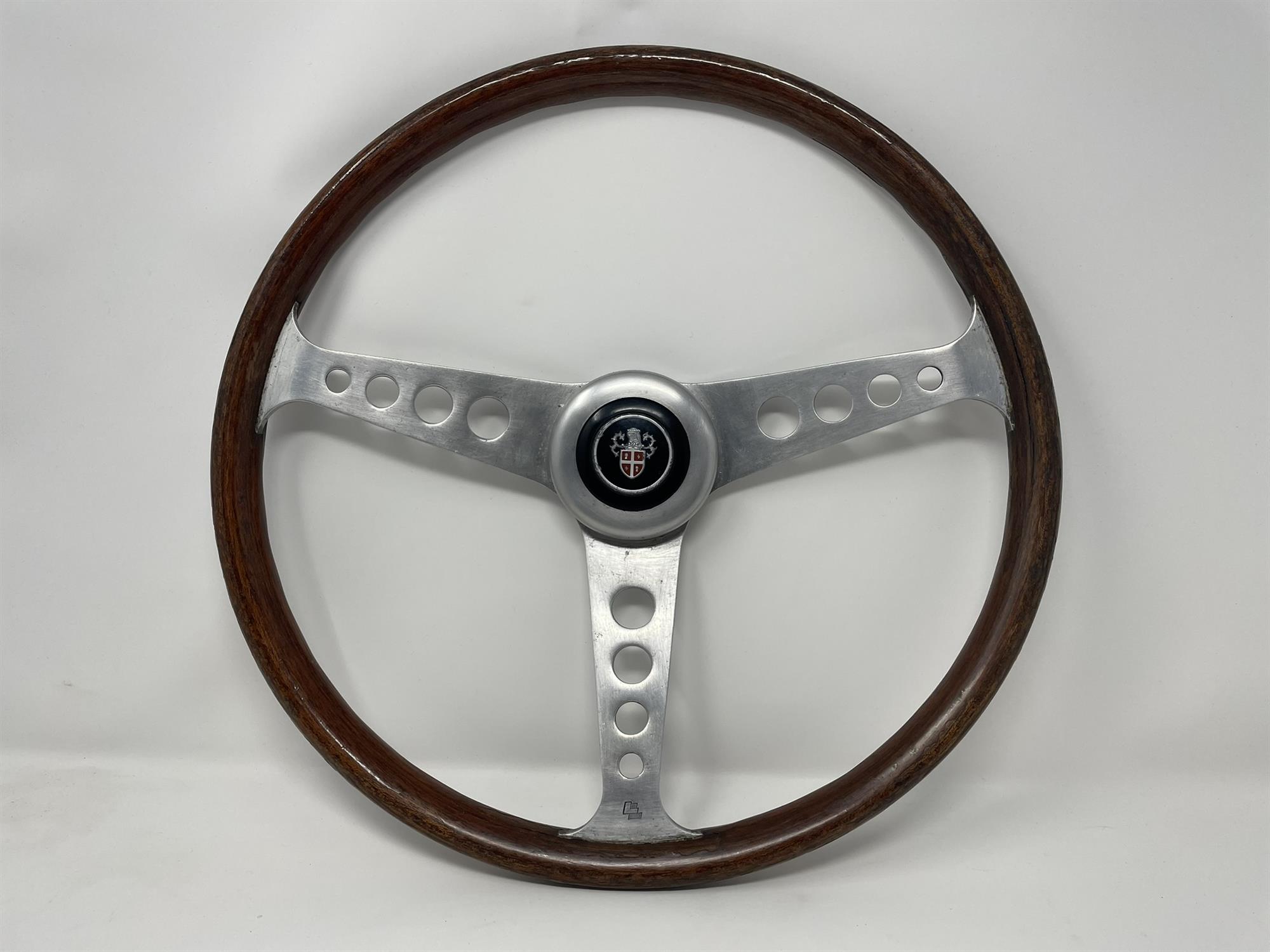 Les Leston Wood Rimmed Alloy 15" Spoked Steering Wheel - Image 2 of 7