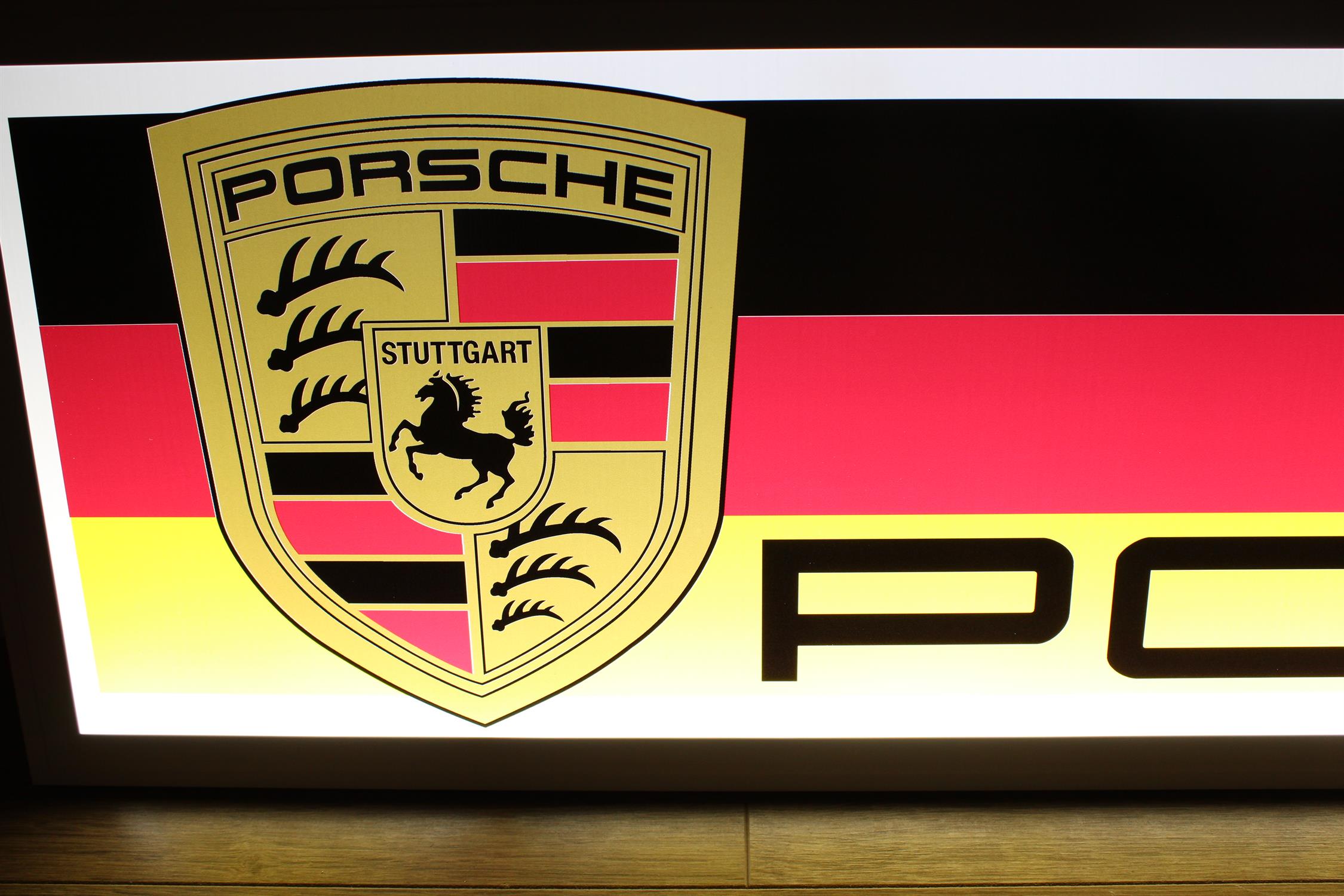 Porsche-Style Illuminated Sign - Image 7 of 10