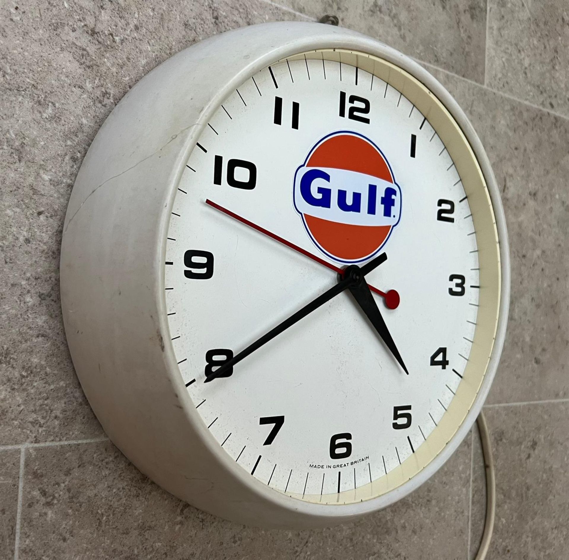 An Original Smiths 9" Gulf-Themed Wall Clock c.1970s - Image 5 of 8