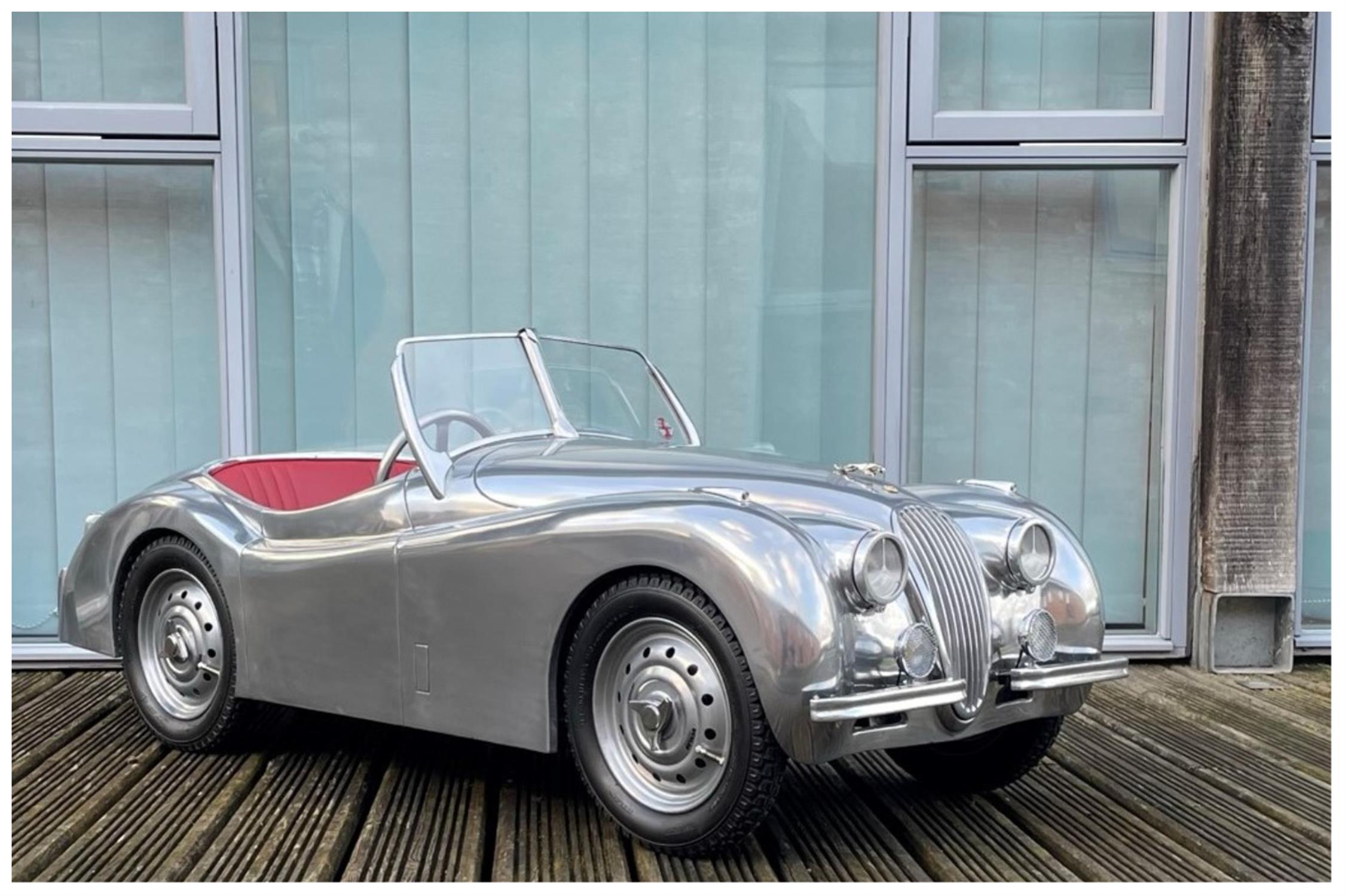 A Unique Polished Aluminium Bodied 1:2.5 Scale Electric XK120