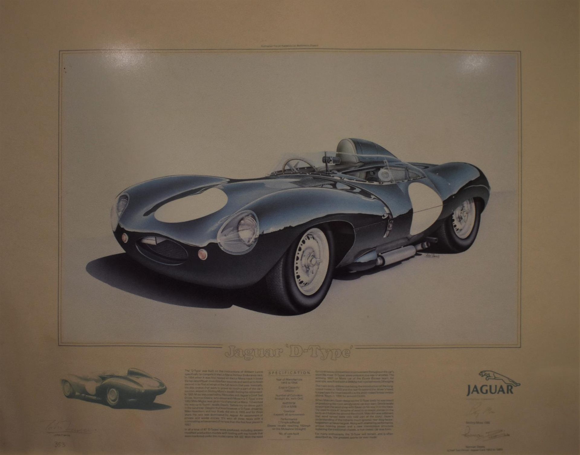 Jaguar XJ13, E-Type and D-Type Limited Edition Signed Prints - Image 9 of 16