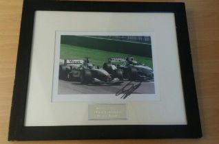 Signed Colour Photograph of David Coulthard in the 2001 Mclaren MP4-16