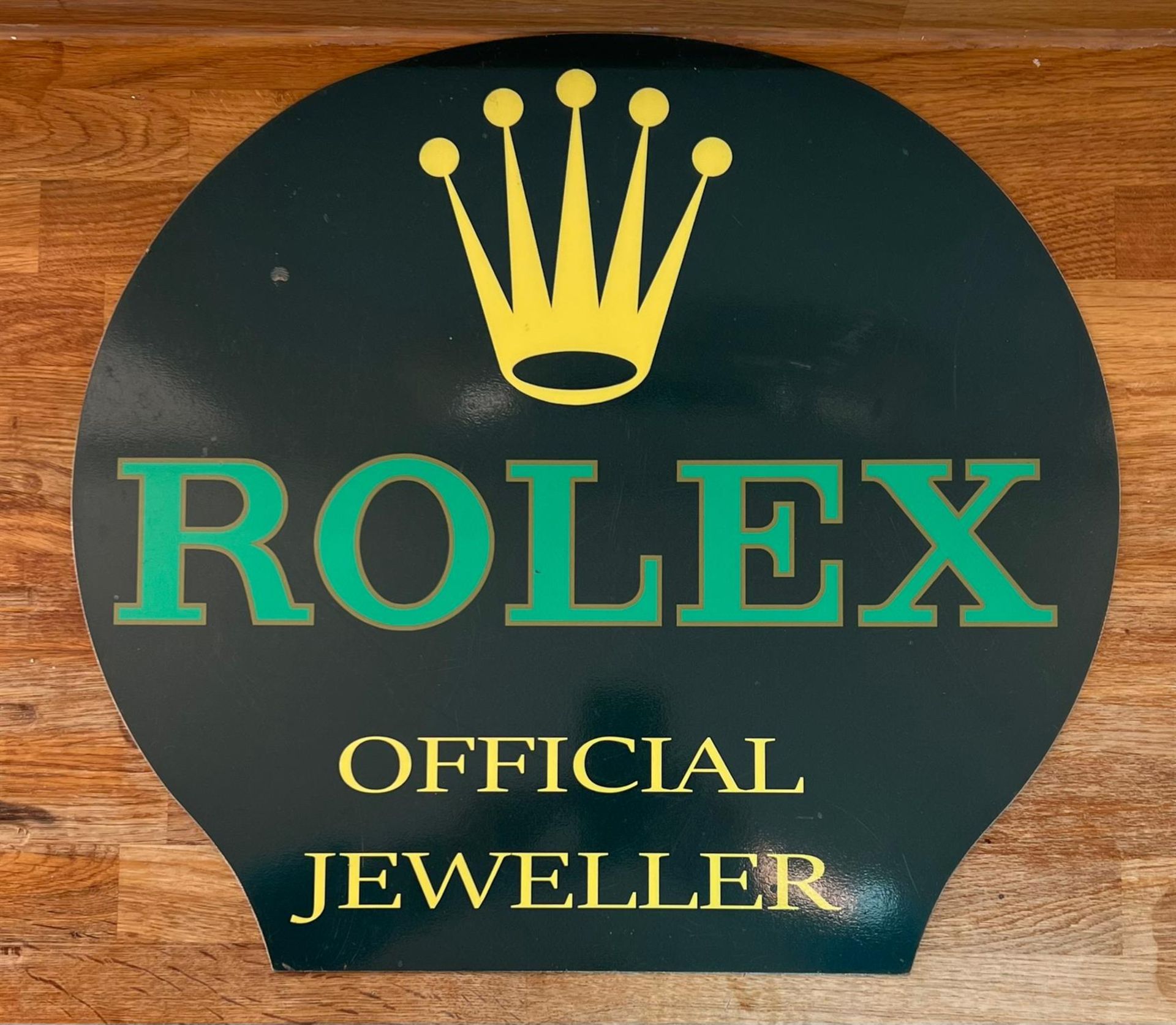 A Rare 'Rolex' Enamelled Tin-Plate Advertising Sign - Image 9 of 10