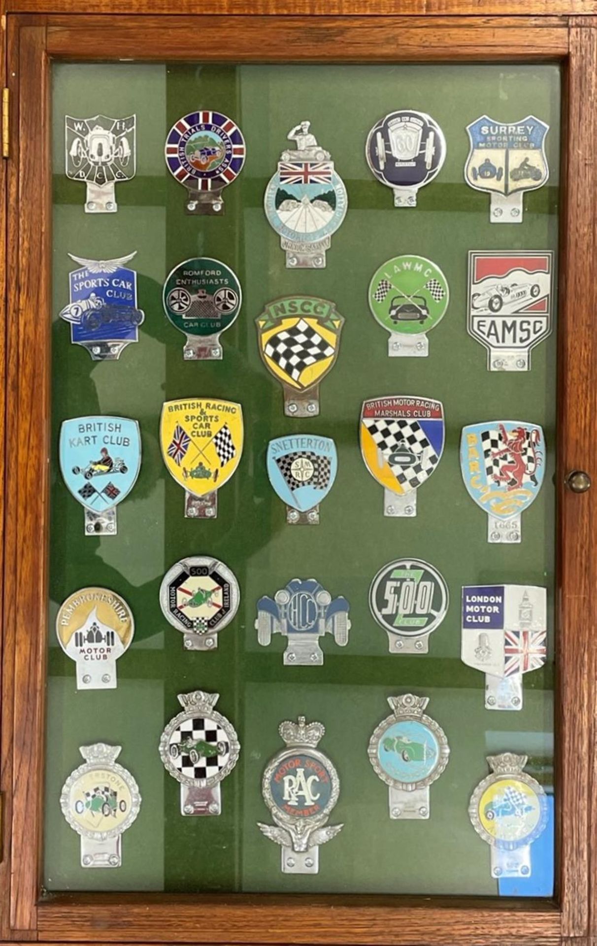 Cased Display of Motorsport Club Car Badges c.1940s - c.1960s - Image 4 of 4