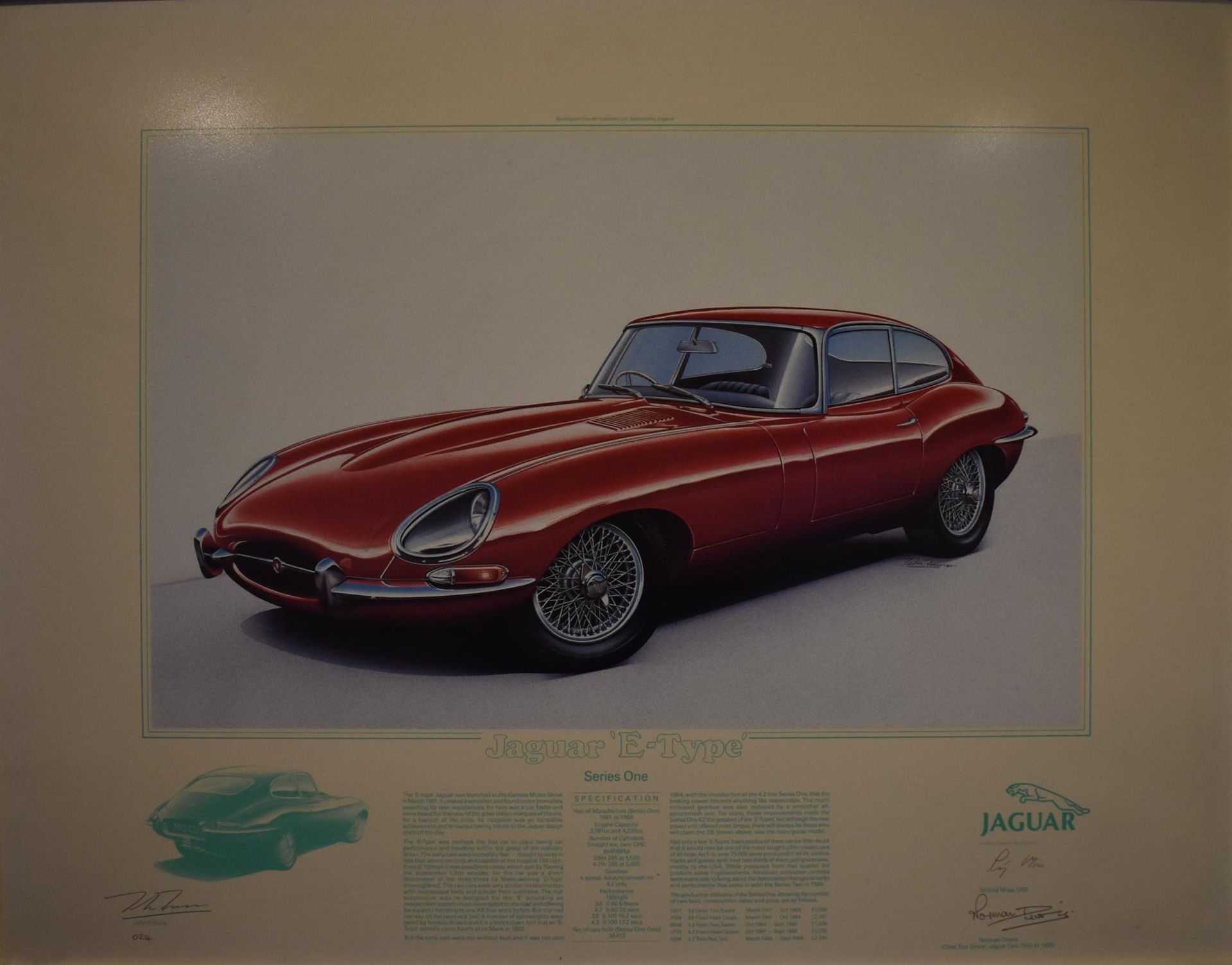 Jaguar XJ13, E-Type and D-Type Limited Edition Signed Prints - Image 10 of 16