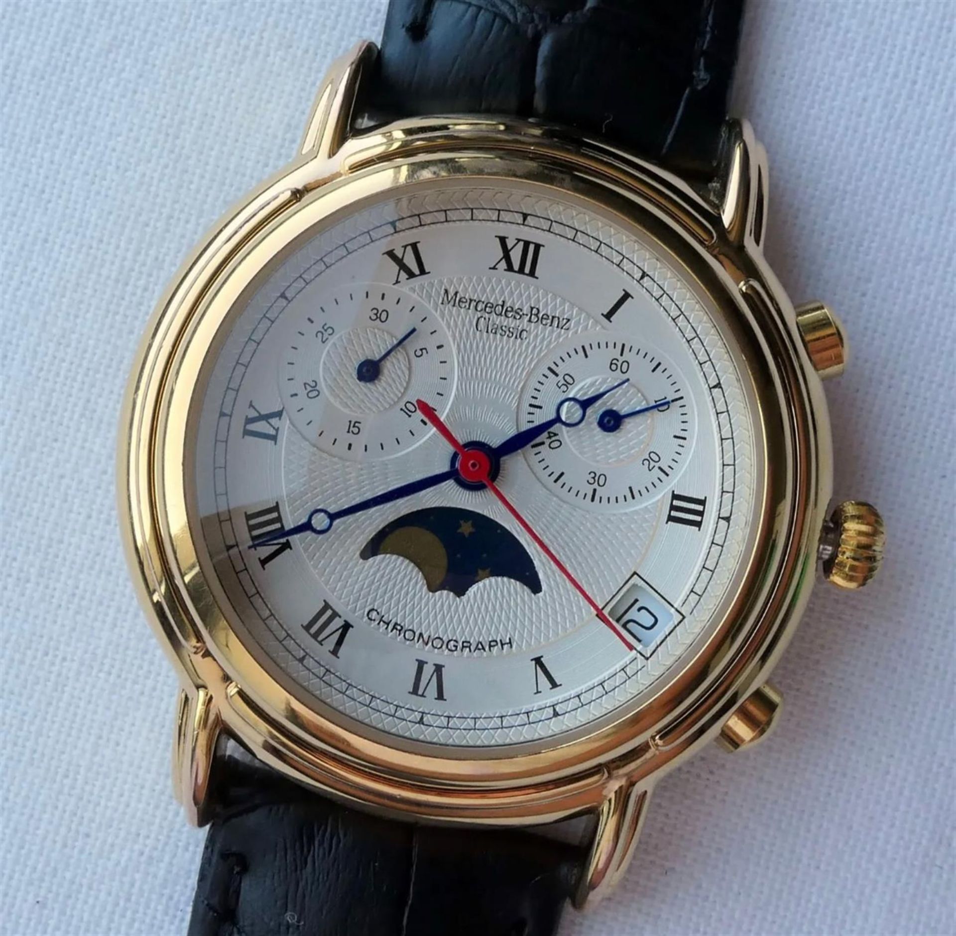 A Superb, Original Mercedes-Benz Moonphase Chronograph - Image 8 of 10