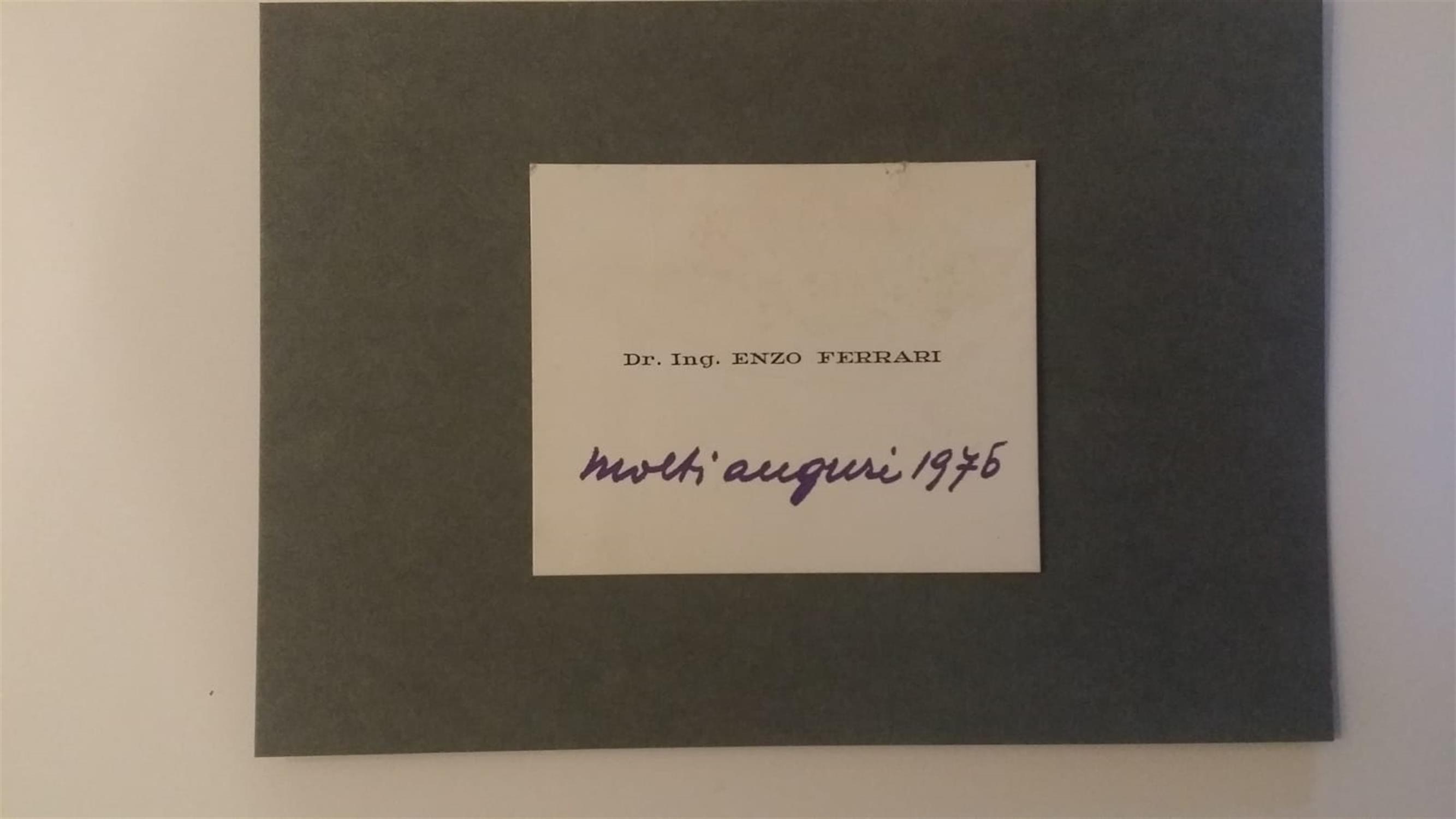1976 Ferrari Mondiale Official Yearbook with Enzo Ferrari-Signed Business Card - Image 2 of 3