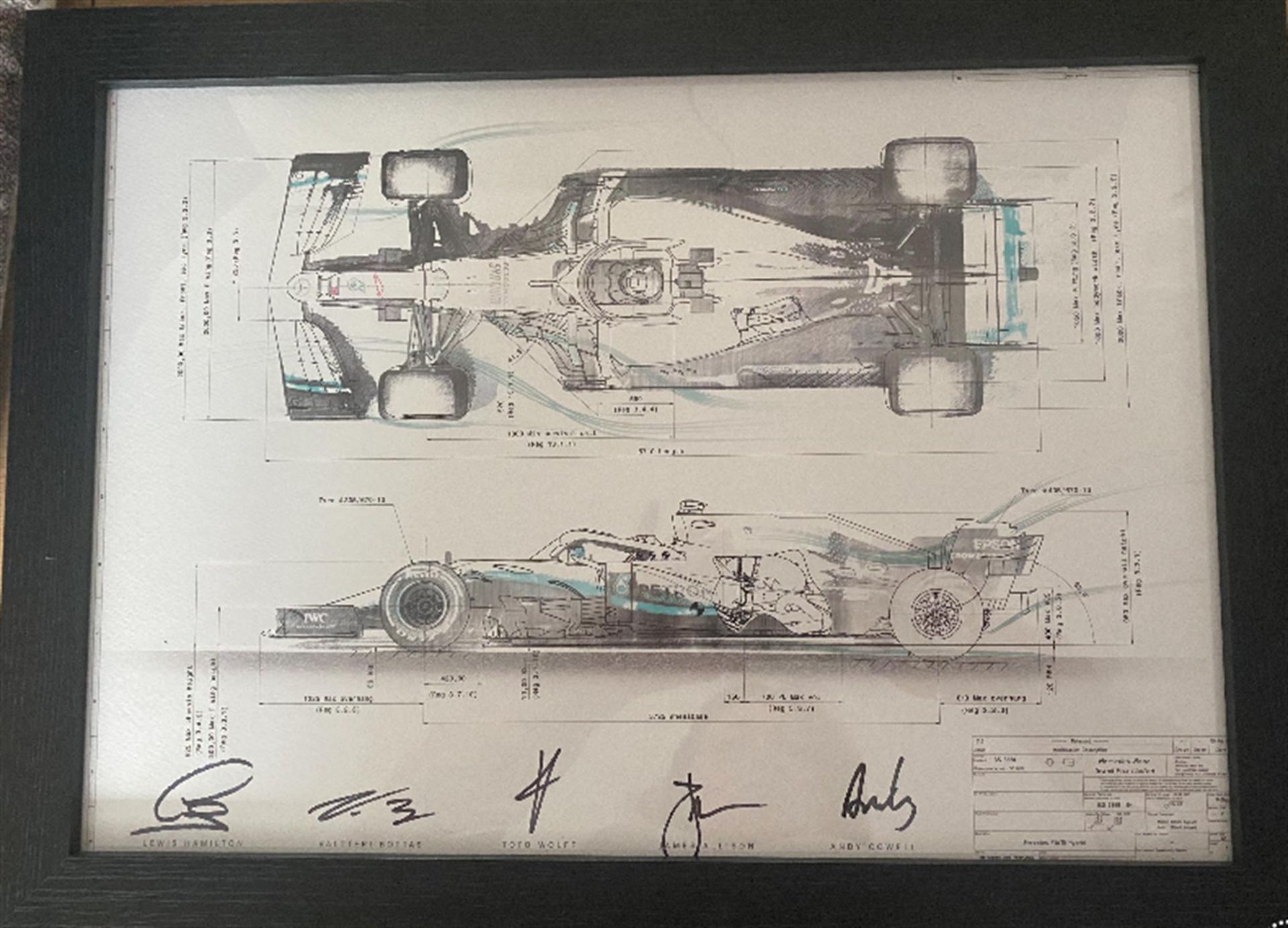 Mercedes F1 2019 Specification Technical Drawing with C0A
