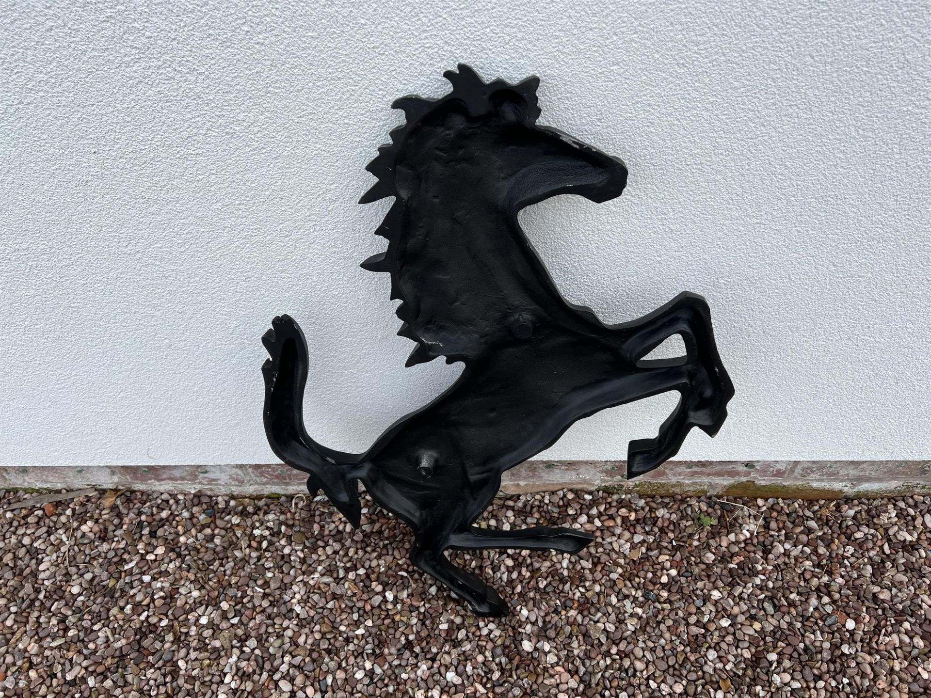 Large Aluminium Cavallino Prancing Horse in Black - Image 5 of 10