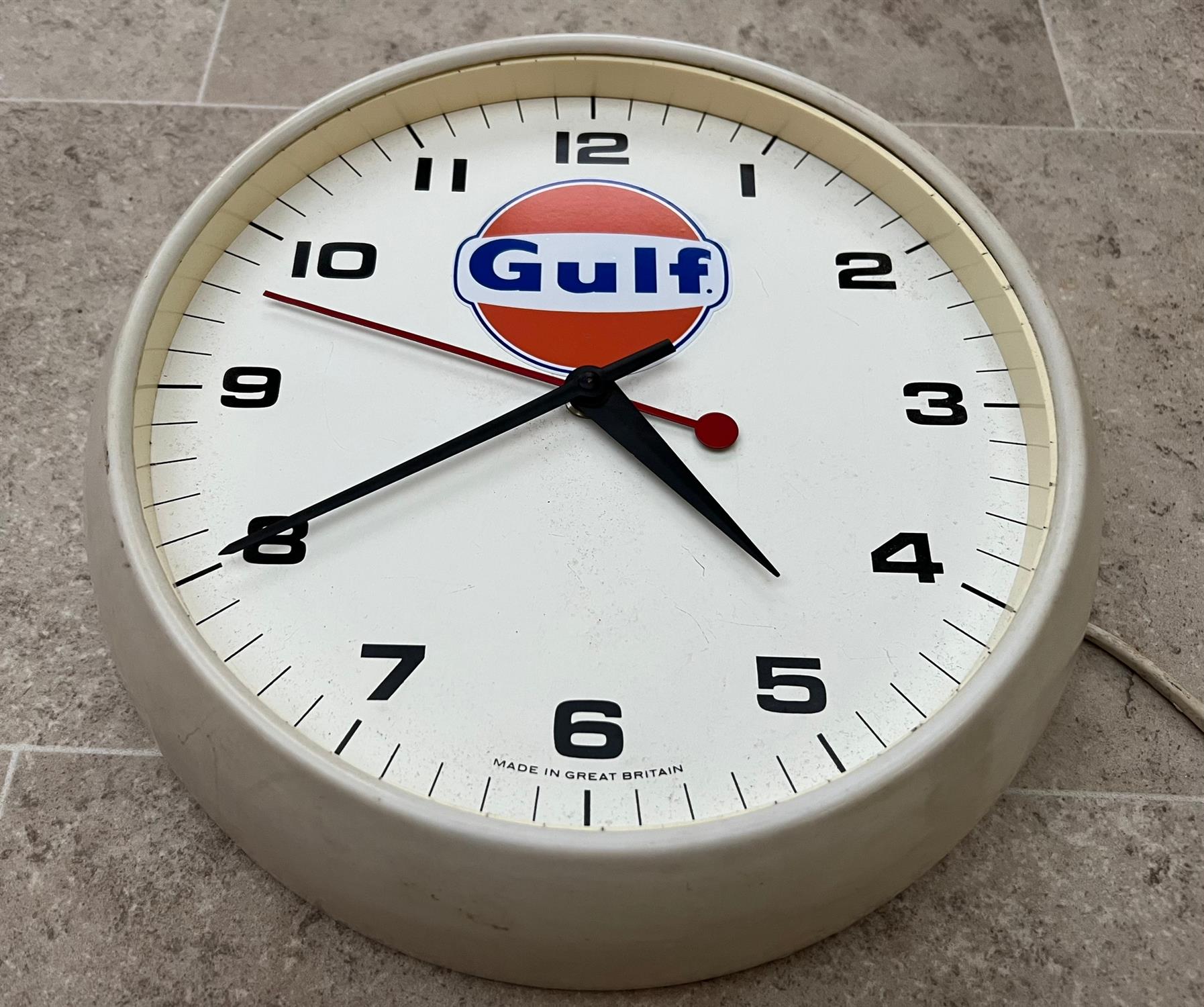 An Original Smiths 9" Gulf-Themed Wall Clock c.1970s - Image 4 of 8