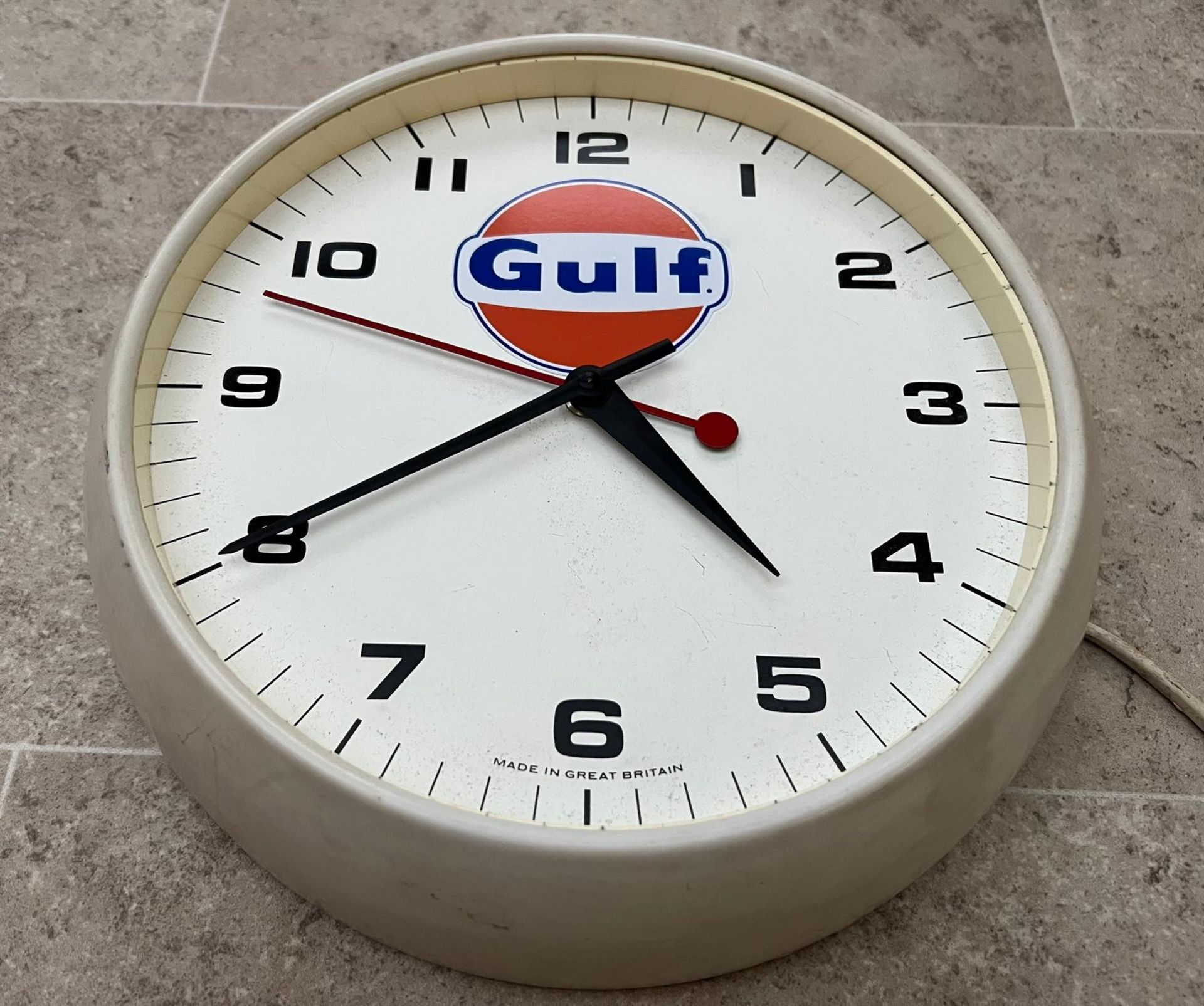 An Original Smiths 9" Gulf-Themed Wall Clock c.1970s - Image 4 of 8