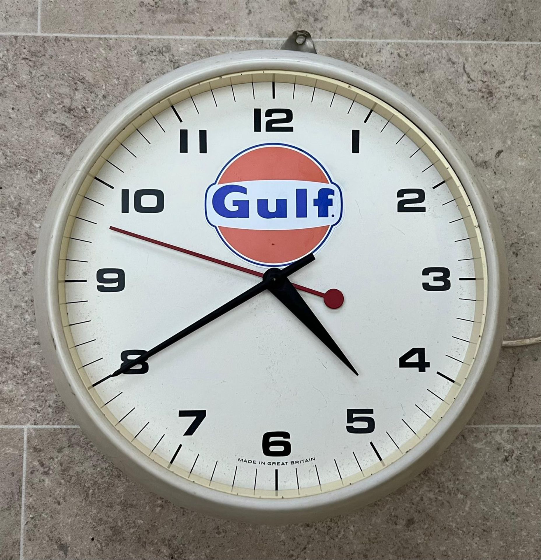 An Original Smiths 9" Gulf-Themed Wall Clock c.1970s - Image 3 of 8