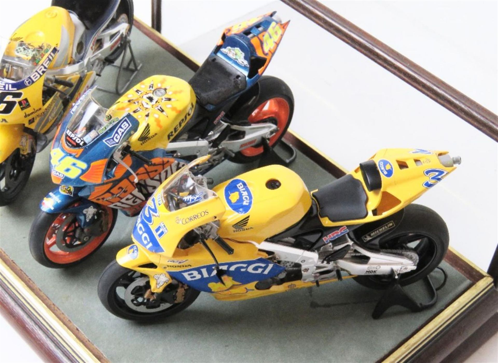 A Set of Three Scale Model Moto GP Hondas - Image 4 of 5