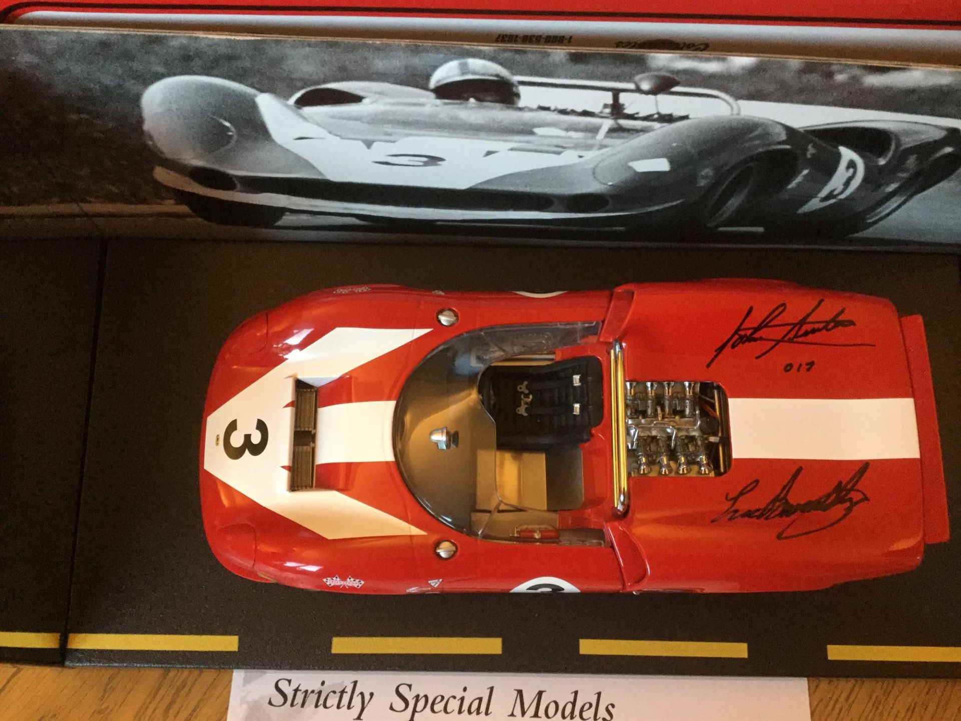 John Surtees CBE Signed Scale Model Duo: Can Am Lola T70 & NART Ferrari 158 - Image 10 of 10