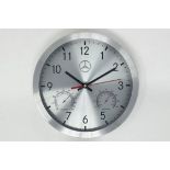 Mercedes-Benz Brushed Aluminium Quartz Clock*