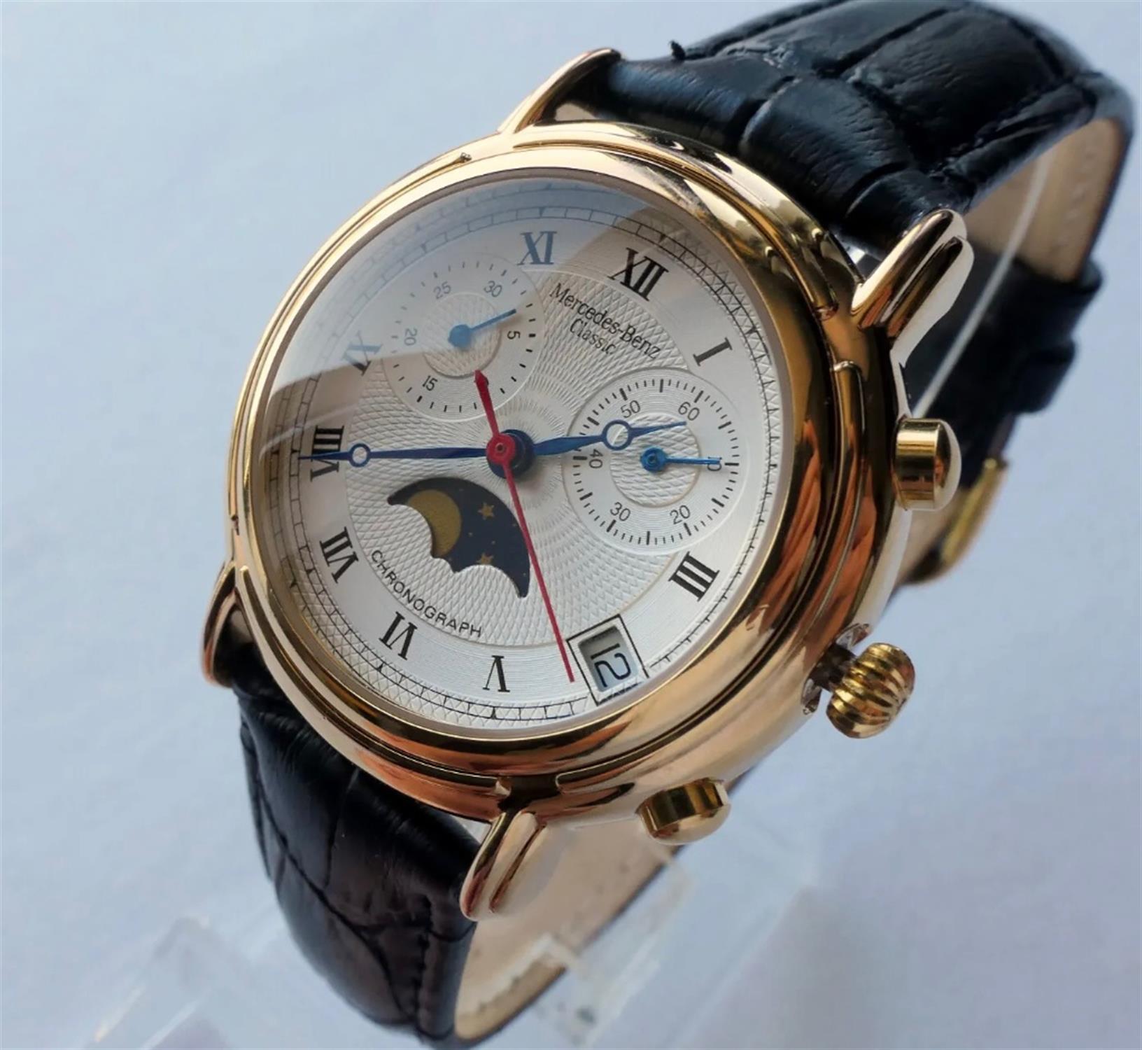 A Superb, Original Mercedes-Benz Moonphase Chronograph - Image 7 of 10