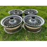 A Fine Set of Four Classic Jaguar XK Type 16" Knock-On Wire Wheels