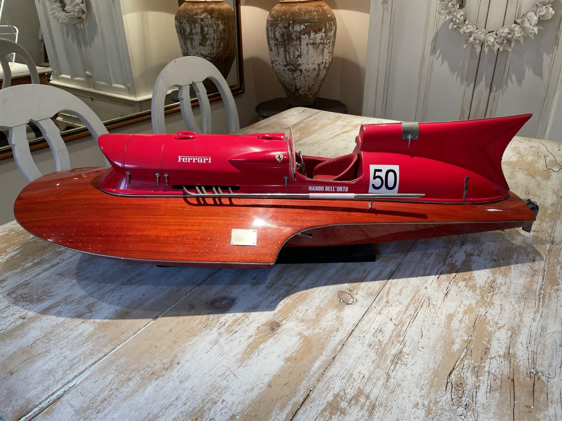 Scale Model of the Ferrari V12-Powered Hydroplane 'Arno XI' - Image 2 of 10