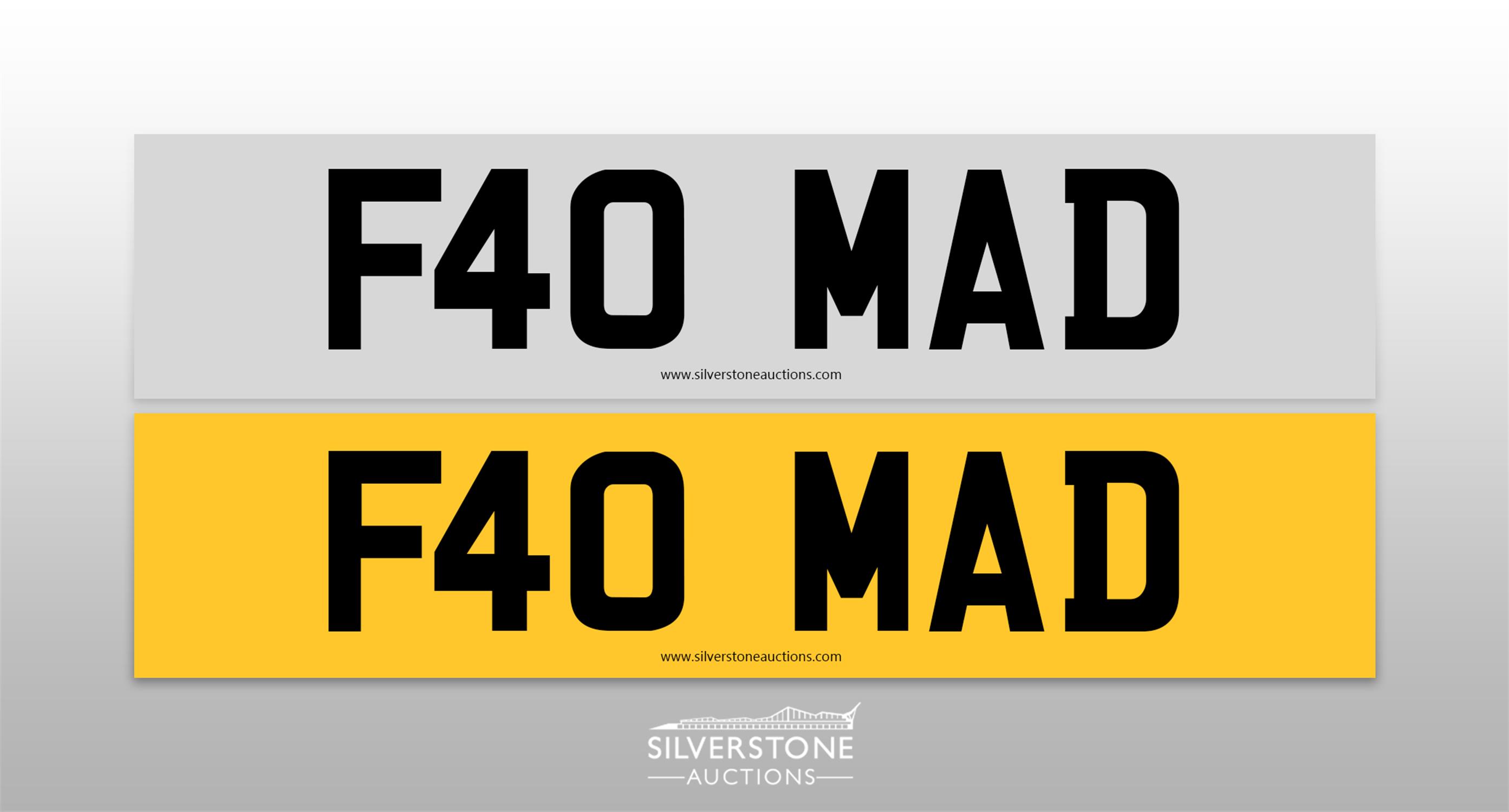 Registration Number F40 MAD