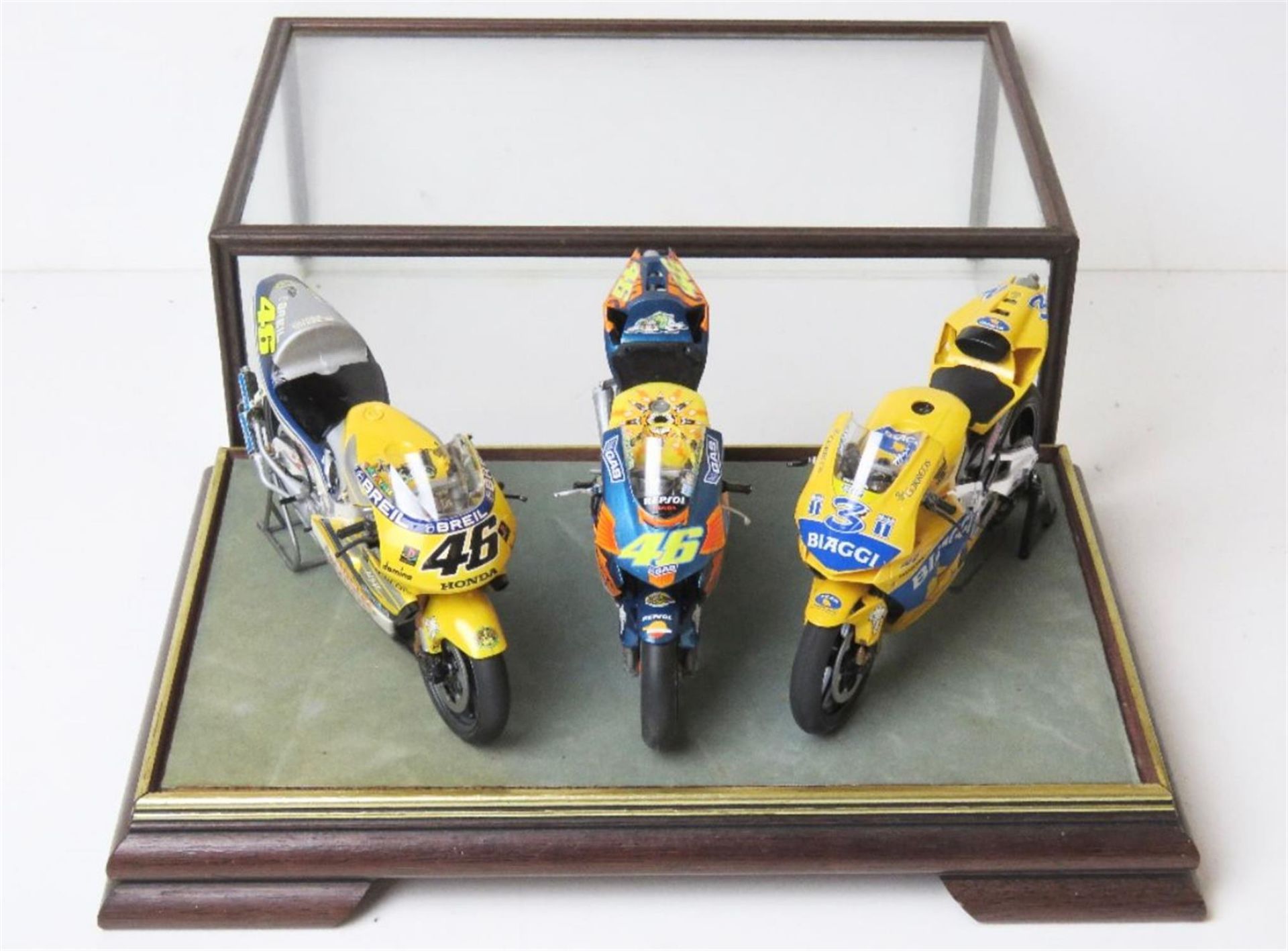 A Set of Three Scale Model Moto GP Hondas - Image 5 of 5