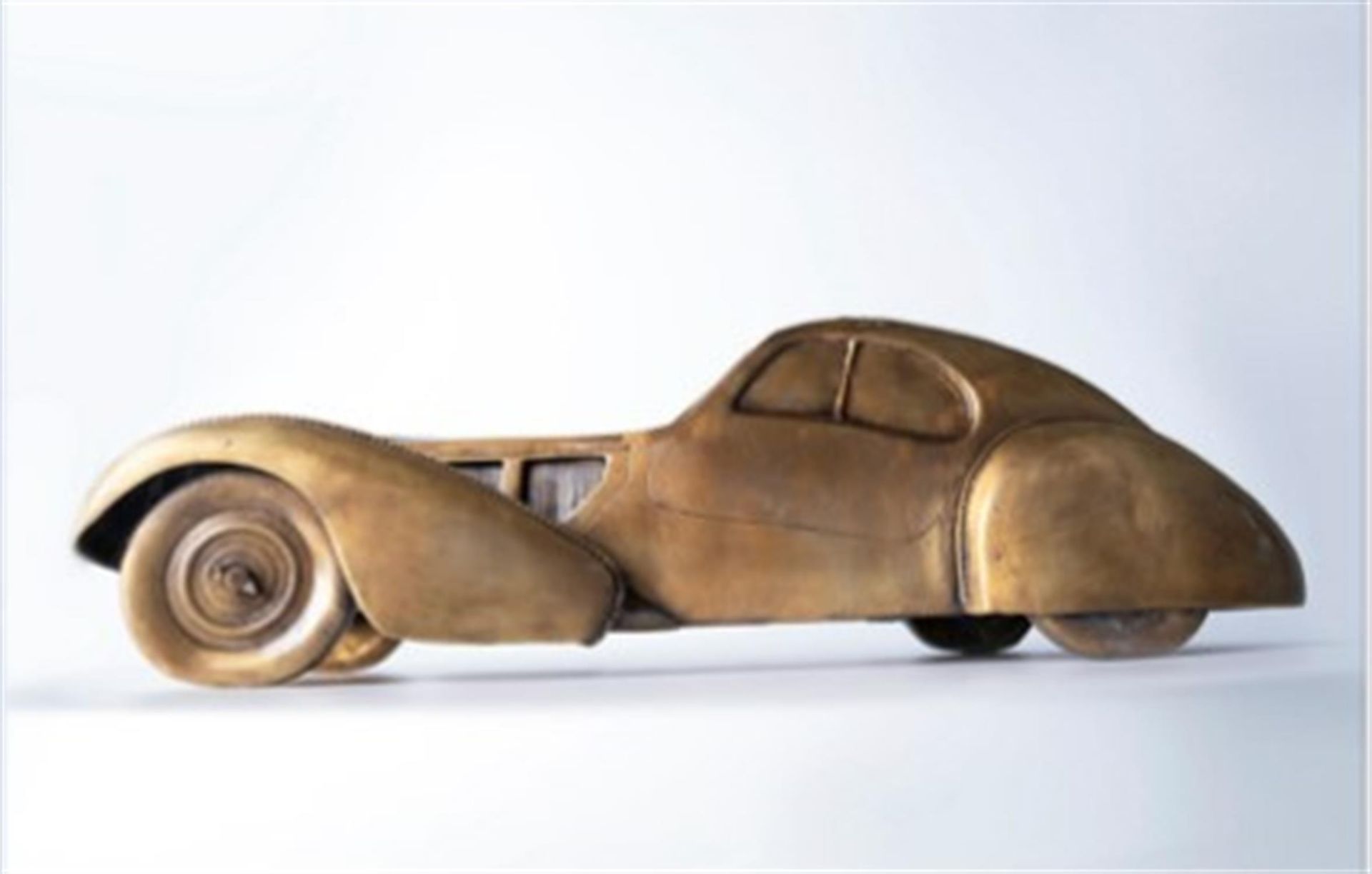 Bugatti Atlantic Type 57SC - Brass Sculpture by Phillip Dutton-White