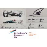 To Benefit Alzheimer's Research UK. Charity Lot: Signed Mercedes F1W11 Hybrid Technical Drawing