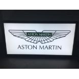Large 'Aston Martin' LED Illuminated Sign