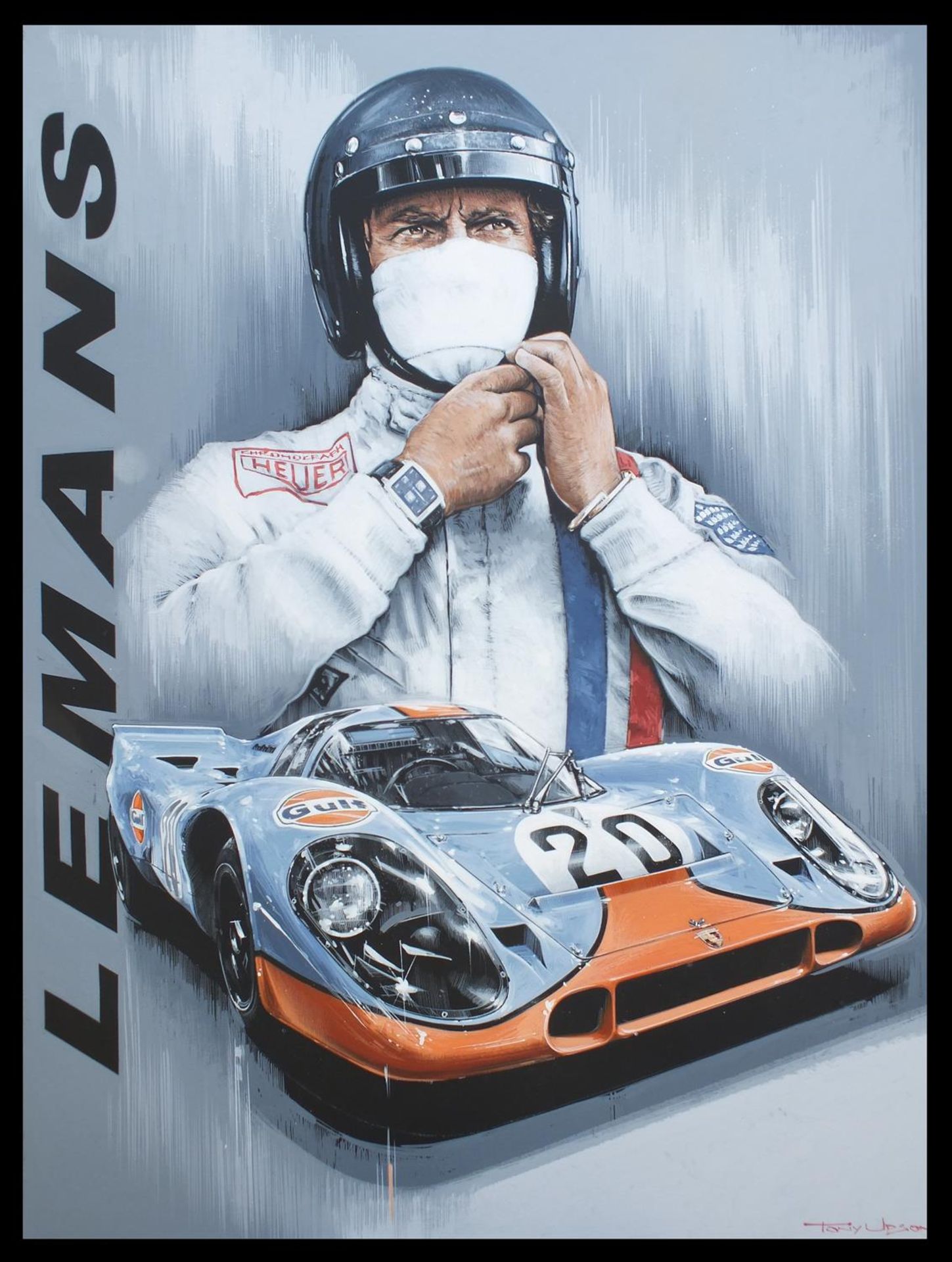 Mr McQueen and the 917. Original Acrylic by Tony Upson - Image 2 of 6