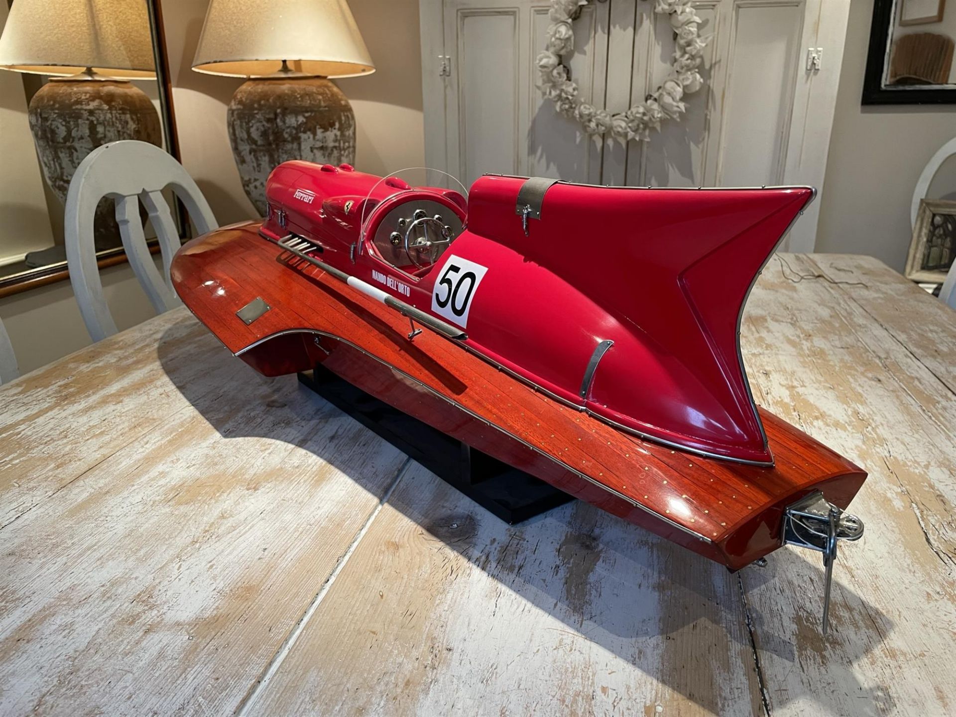 Scale Model of the Ferrari V12-Powered Hydroplane 'Arno XI' - Image 4 of 10