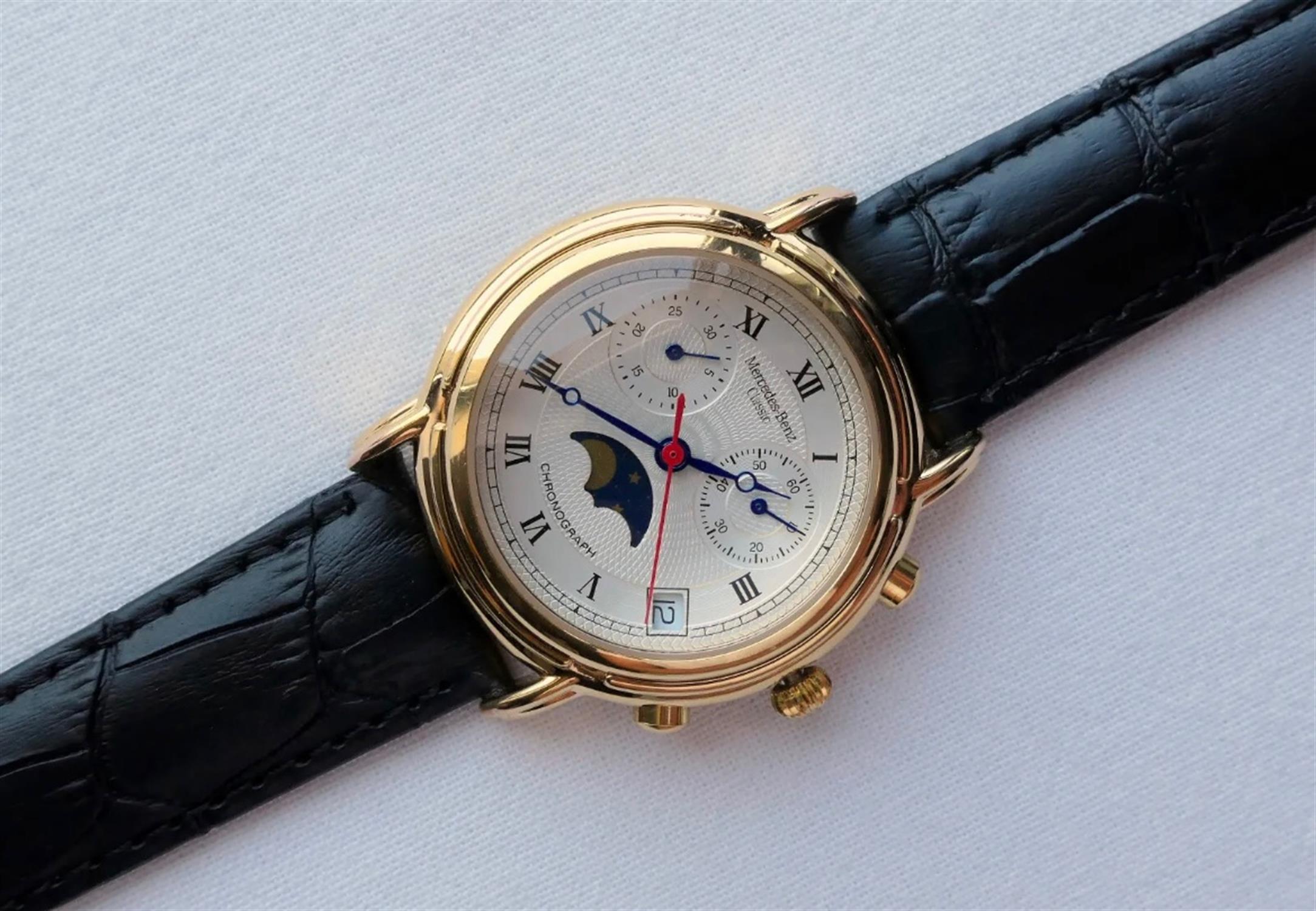 A Superb, Original Mercedes-Benz Moonphase Chronograph - Image 9 of 10