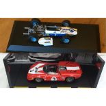 John Surtees CBE Signed Scale Model Duo: Can Am Lola T70 & NART Ferrari 158