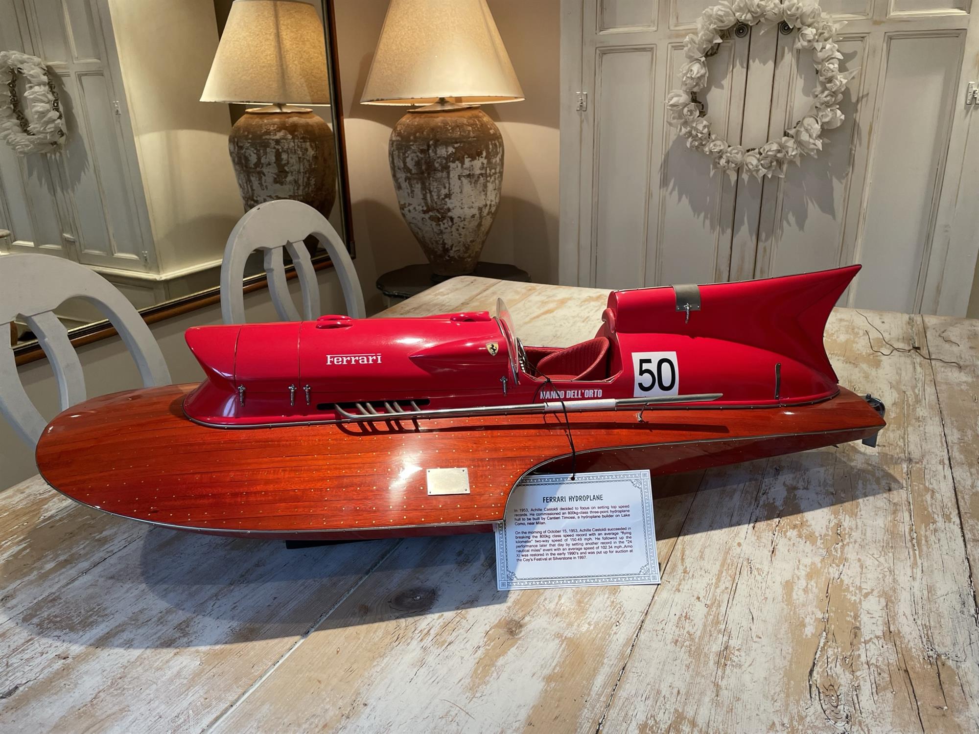 Scale Model of the Ferrari V12-Powered Hydroplane 'Arno XI' - Image 5 of 10