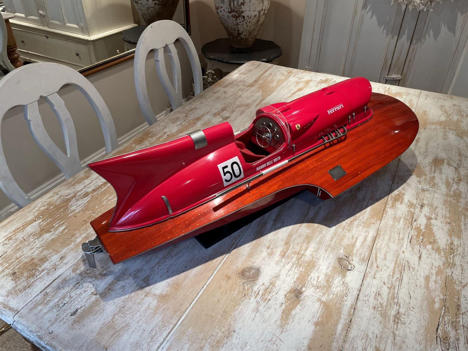 Scale Model of the Ferrari V12-Powered Hydroplane 'Arno XI' - Image 6 of 10