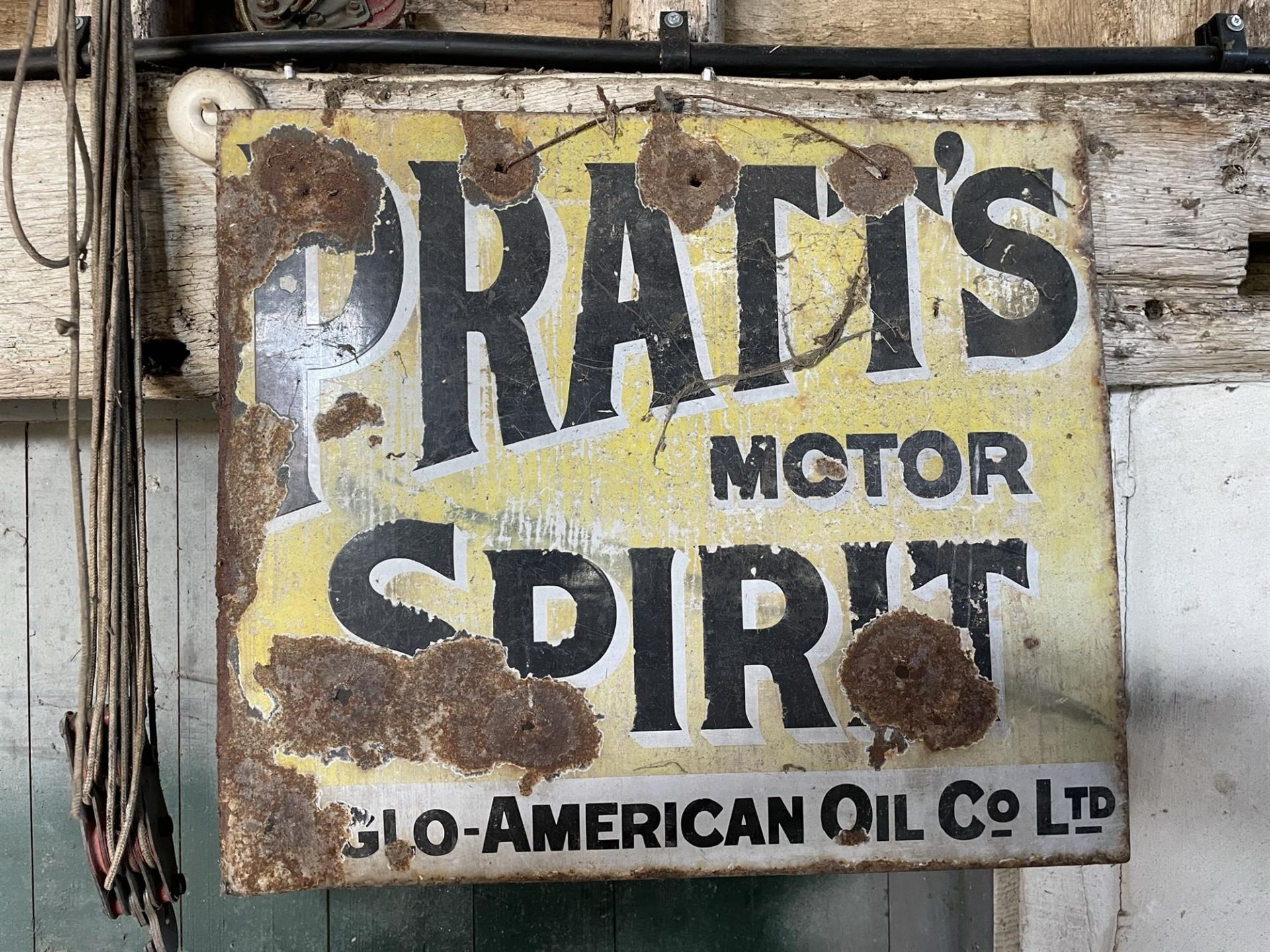 Pratts Motor Oil Anglo-American Sign, Double Sided - Image 3 of 4