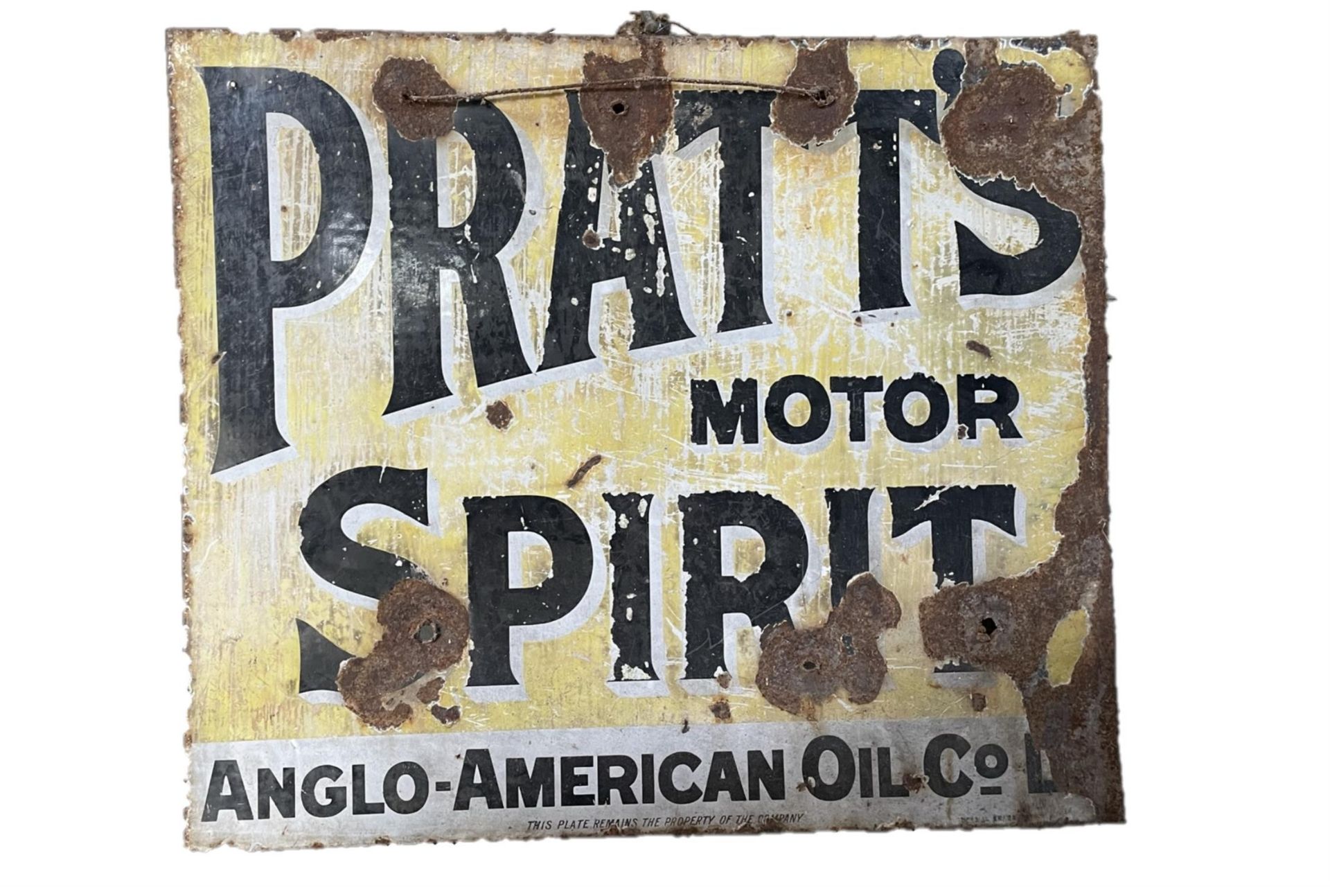Pratts Motor Oil Anglo-American Sign, Double Sided