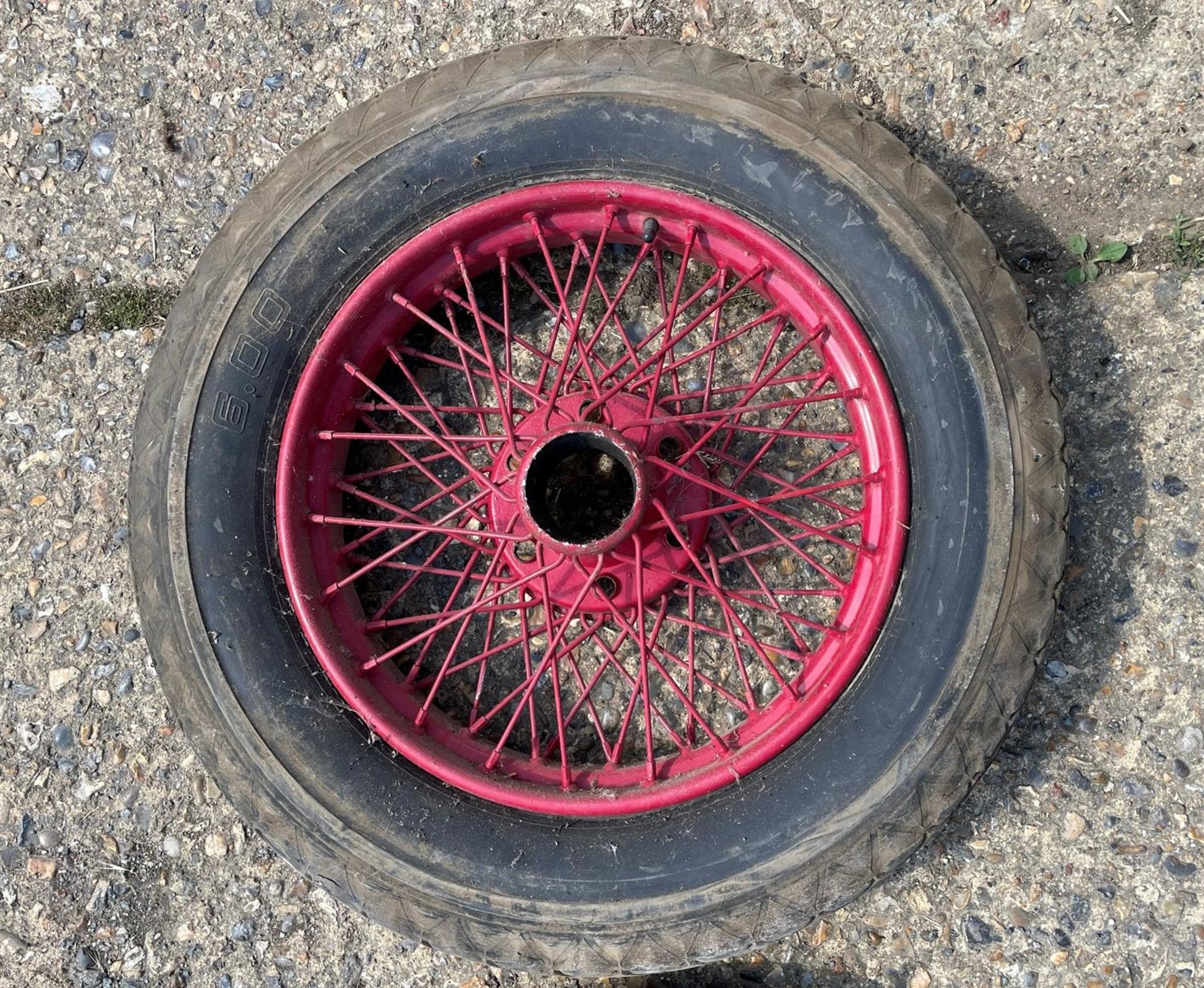 A Pair Dodge Spoked Wheels Fitted with 600/20 Older Tyres - Image 3 of 7