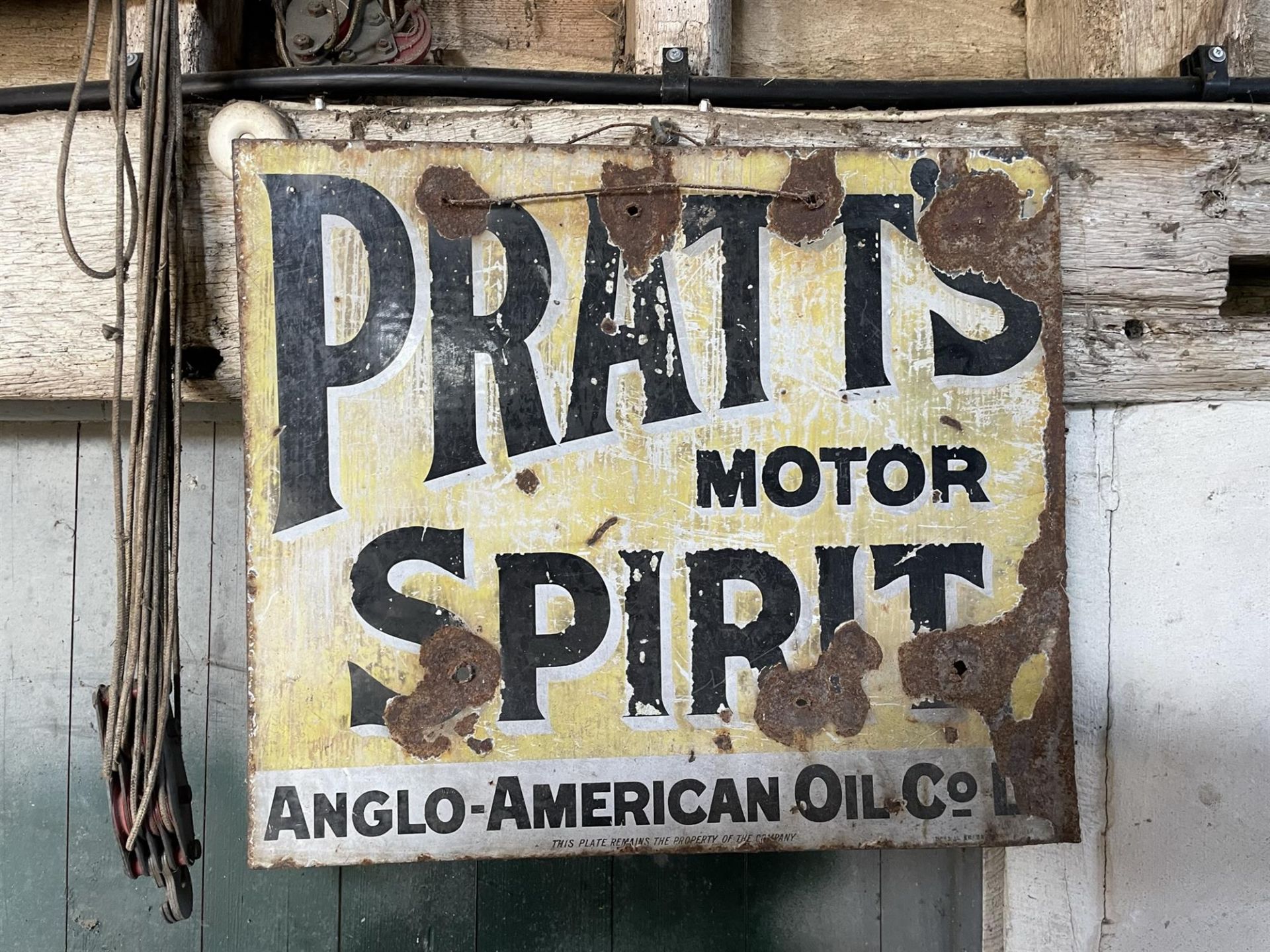 Pratts Motor Oil Anglo-American Sign, Double Sided - Image 2 of 4