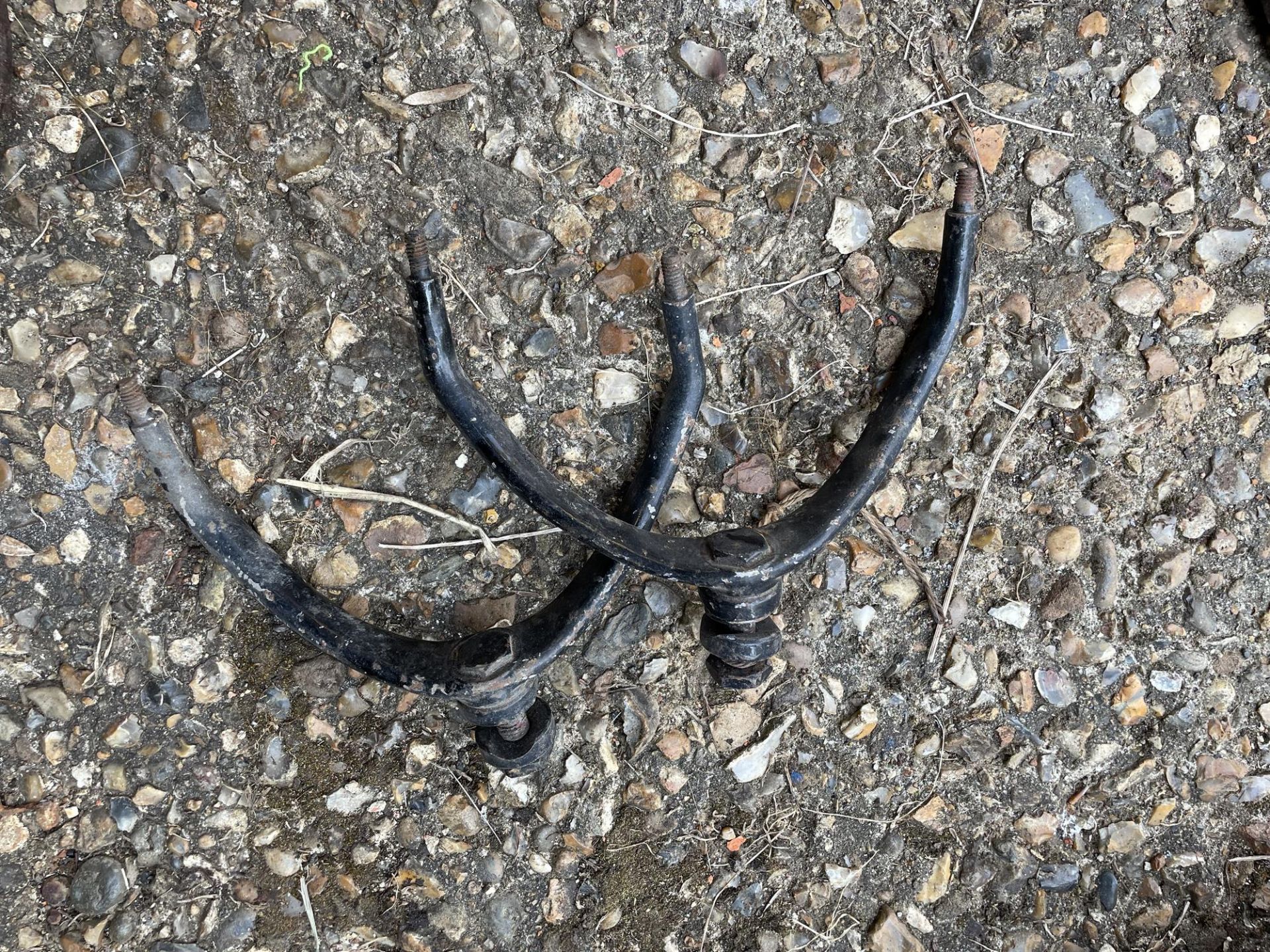 Pair of 1920s Fork Mounted Headlight Brackets 8¼" Centres - Image 2 of 2