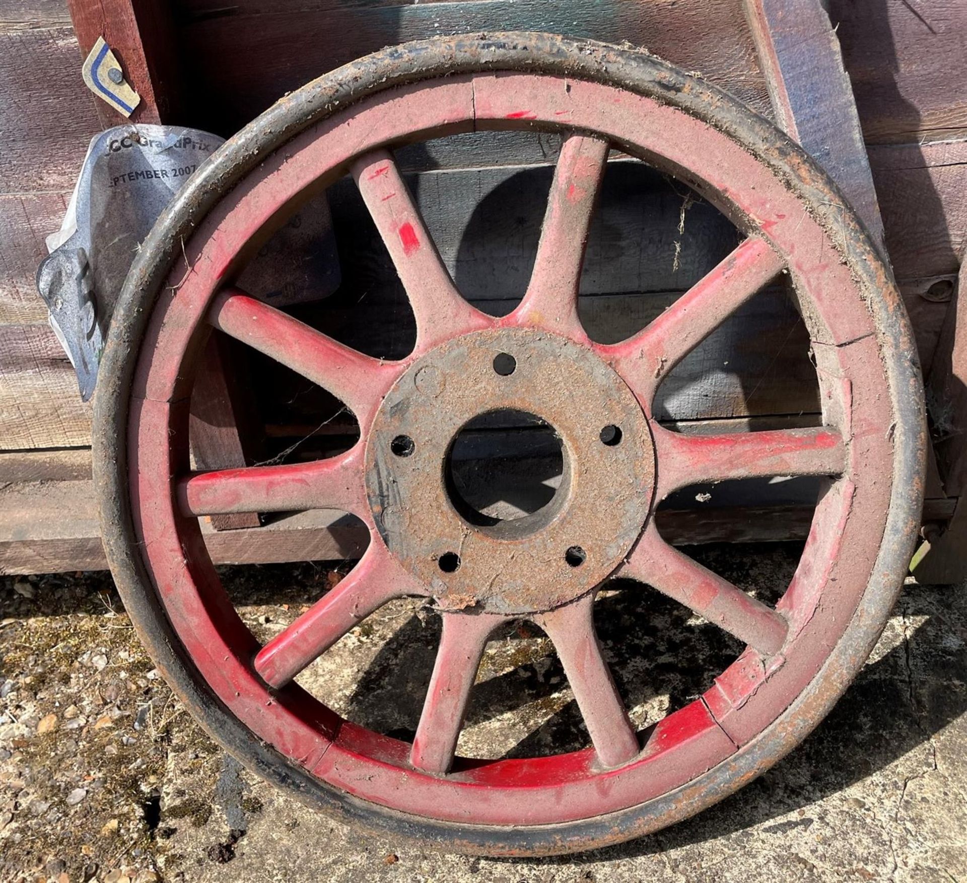 A Pair of Dodge Wooden Wheels - Image 2 of 4