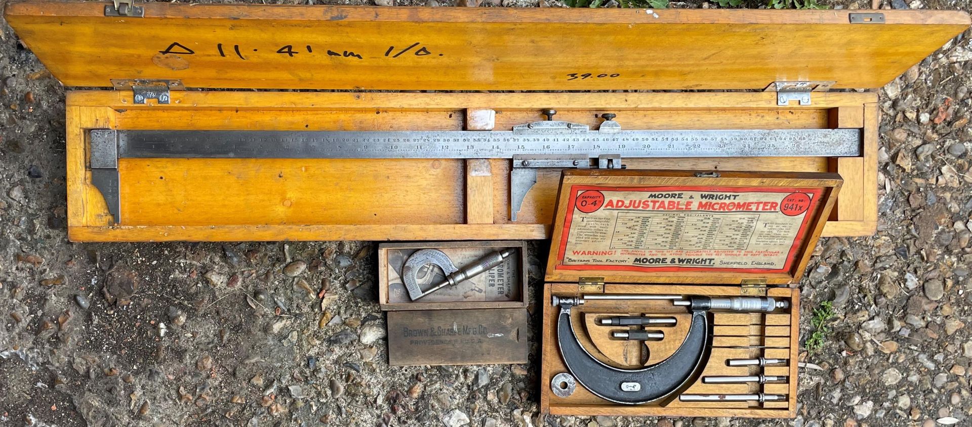 Three Engineering Tools in Wooden Boxes - Image 2 of 5