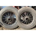 21" Wellbase Wire Wheels, fitted with worn 600/21 Tyres