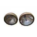 Pair of Brass Bodied Lucas 'King of the Road' Headlights