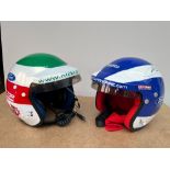 Colin McRae and Nicky Grist-Signed Helmets