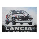 Martini-Liveried Integrale In Flight by Tony Upson Original Acrylic on Canvas